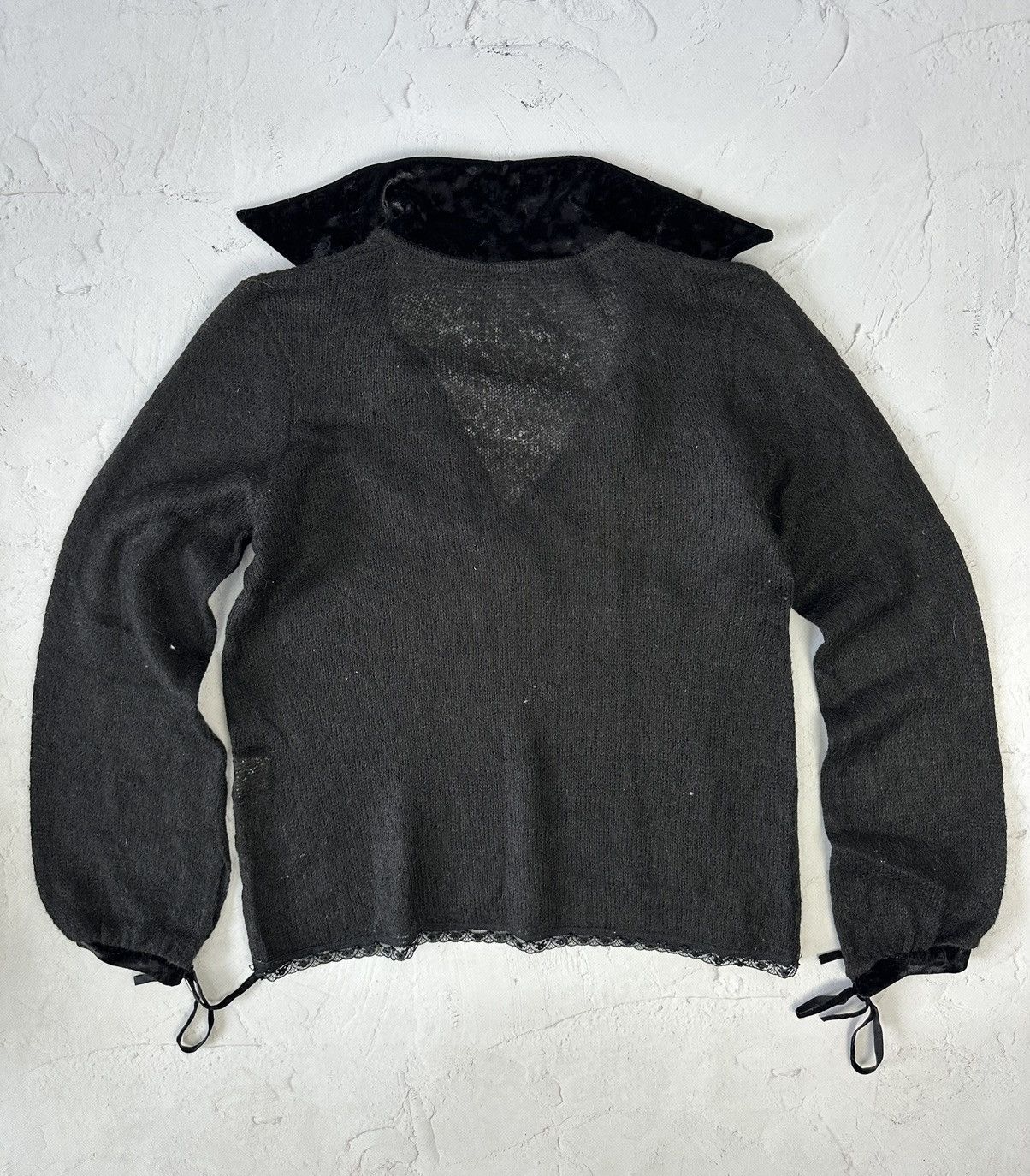 Beauty Beast × If Six Was Nine × Vintage Vintage Black Mohair Sweater Size M / US 6-8 / IT 42-44 - 7 Thumbnail