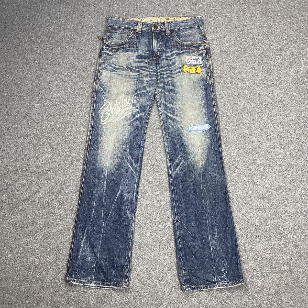 EDWIN 503 BLUE TRIP PATCHES DENIM JEANS
