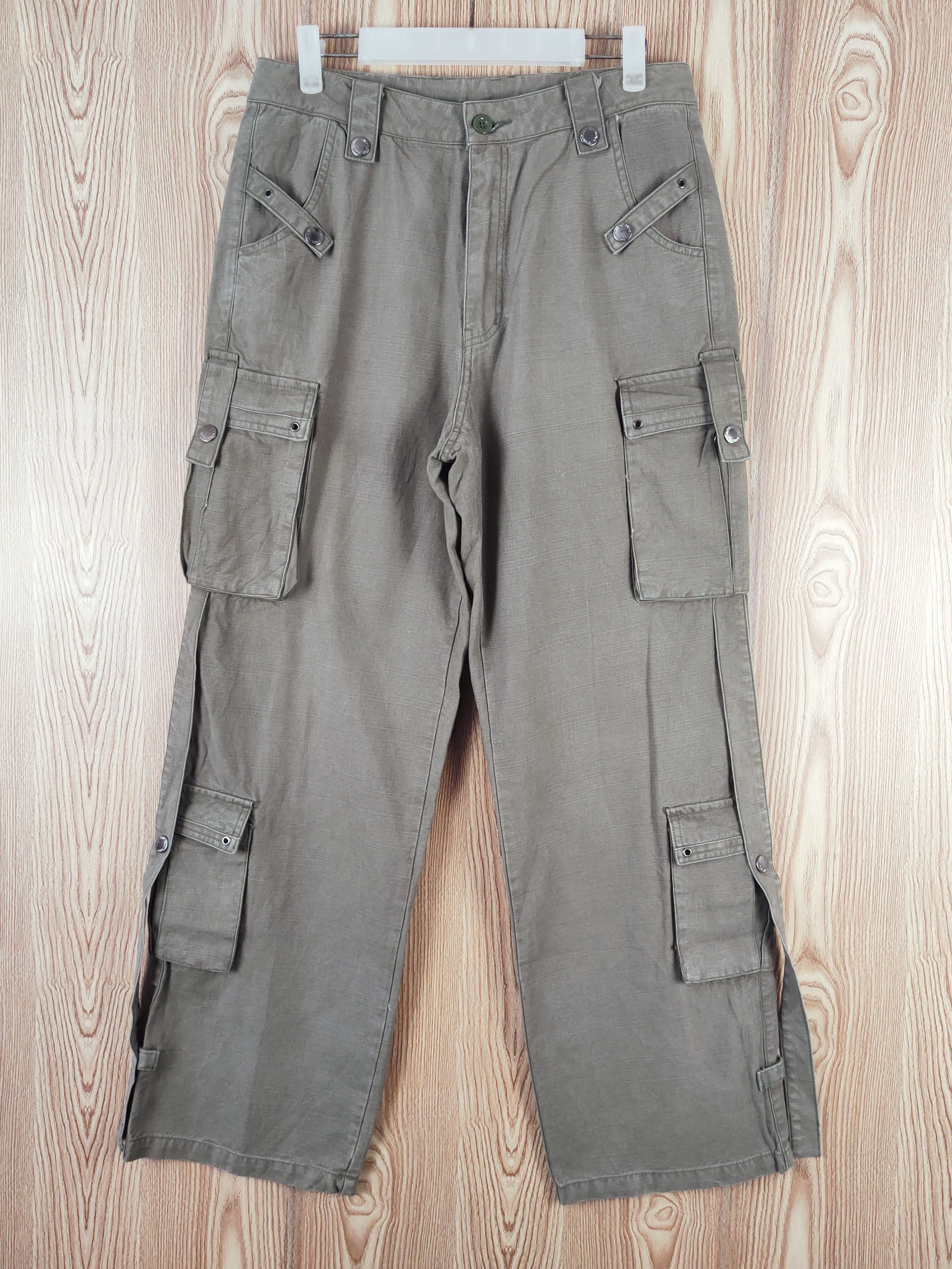 Japanese Brand Countdown Olive utility punk Multipocket Cargo Pants #W074 Size US 31 - 1 Thumbnail