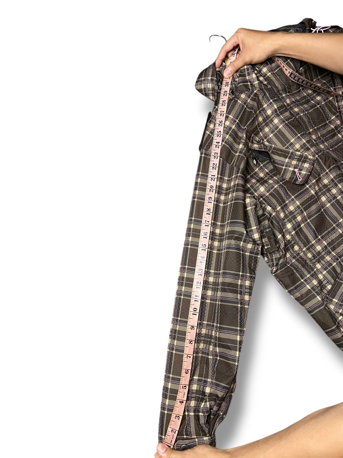 Japanese Brand X-NIX Brand Plaid Multi-pocket Hooded Jacket (161) Size S / US 4 / IT 40 - 9 Thumbnail
