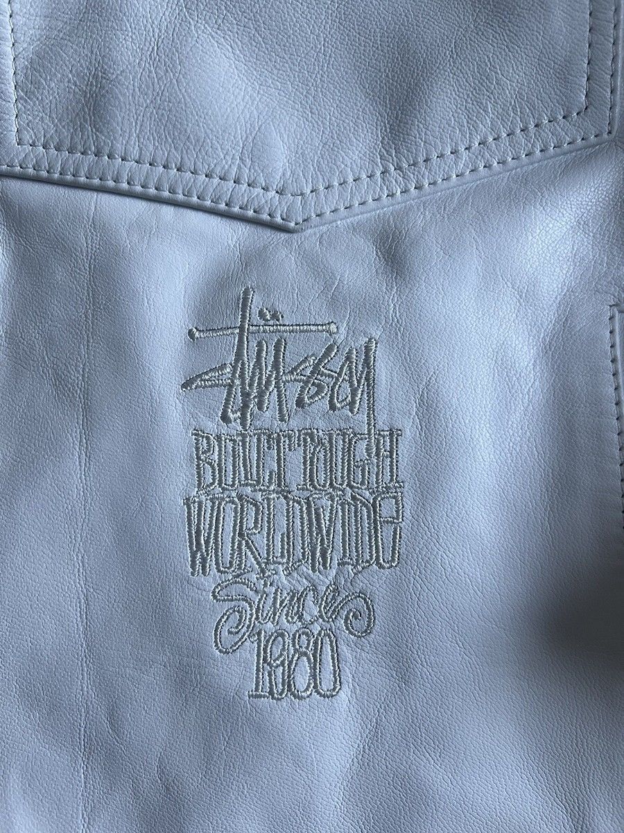 Levi's × Stussy New Levis x Stussy Leather Jacket Tofu size L Size US L / EU 52-54 / 3 - 3 Thumbnail