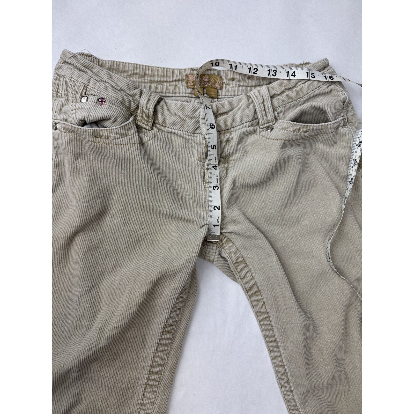 Other Vintage Y2K Low Rise Corduroy Flare Pants Candie's Grunge 5 Size 28" / US 6 / IT 42 - 4 Thumbnail