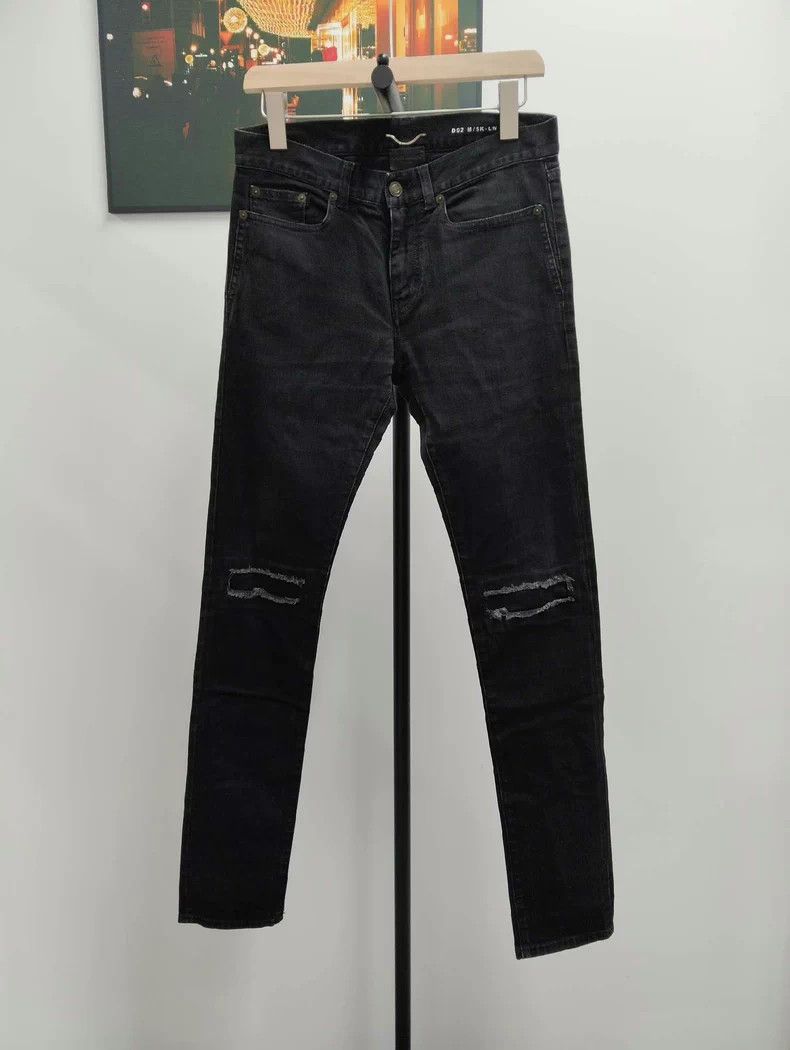 Saint Laurent Paris Saint Laurent Black Patch Denim Jeans - dmc Size US 29 - 1 Thumbnail