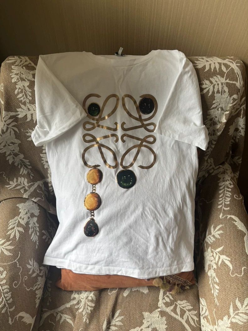 Loewe LOEWE Printed Classic Short-sleeved Women's T-shirt, White Size S / US 4 / IT 40 - 3 Thumbnail
