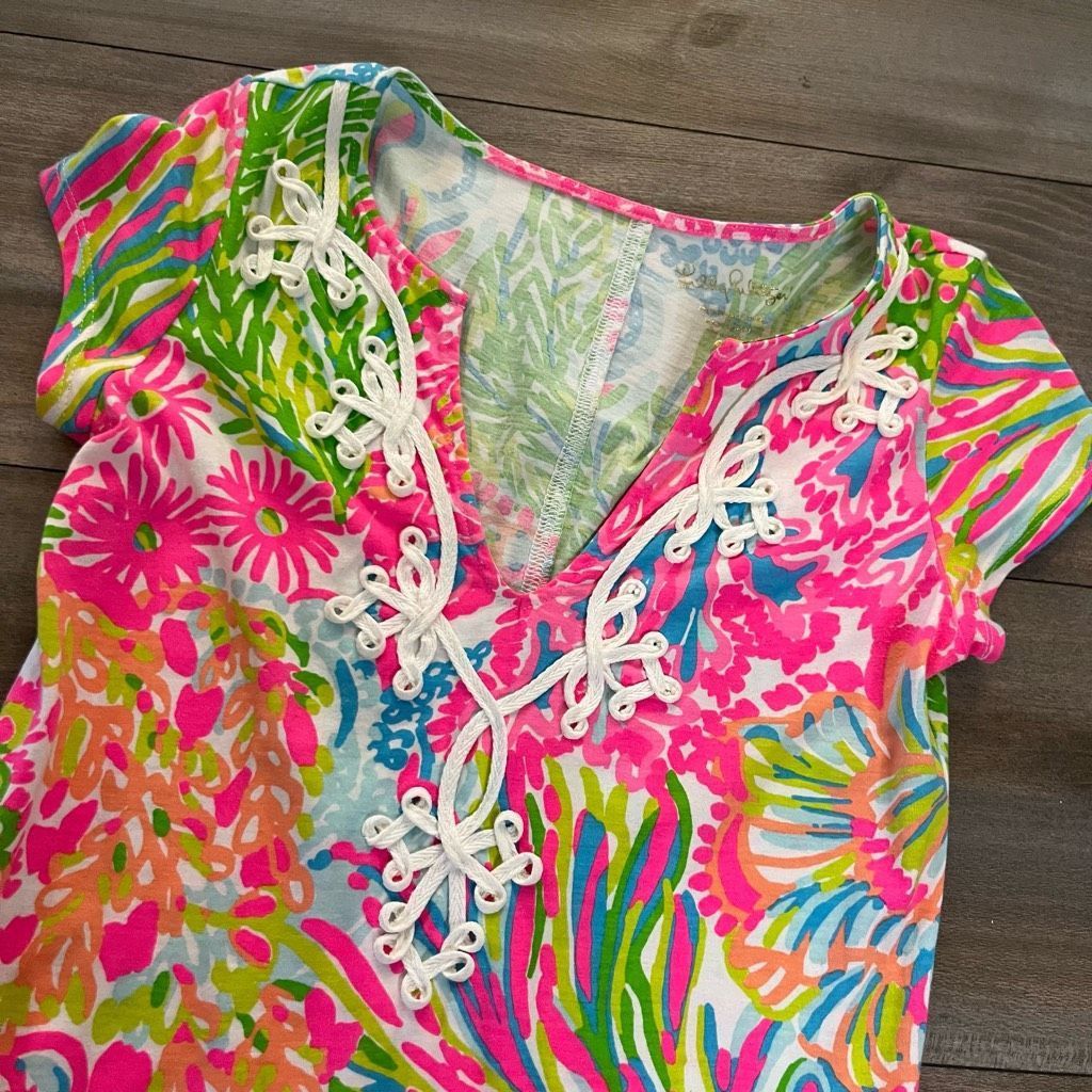 Lilly Pulitzer Lilly Pulitzer Pink Pattern Casual Dress Women XXS Bin M-27 Size XXS / US 00 / IT 34 - 2 Thumbnail