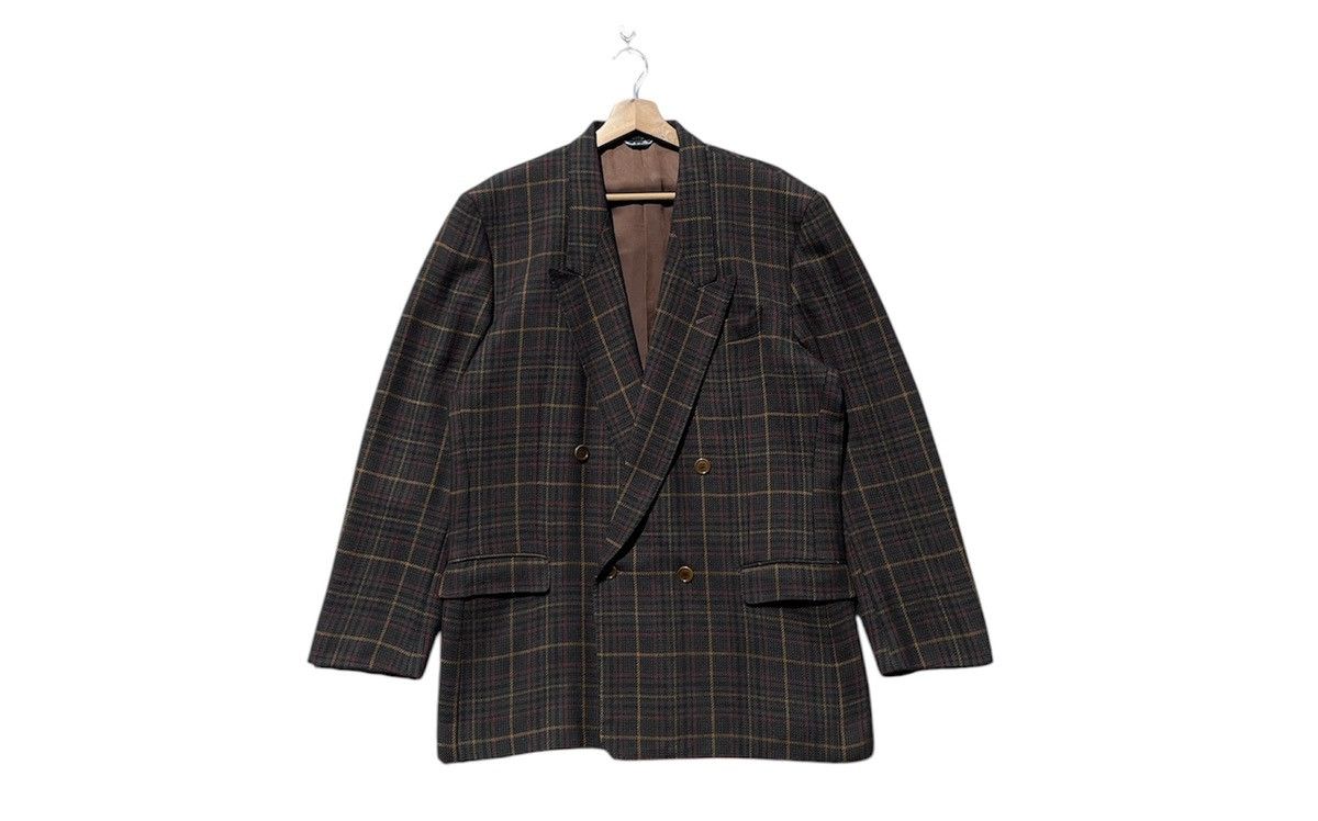 Junko Shimada 🔥Accept Binding Offer🔥Junko Koshino Wool Brown Plaid Blazer Size US L / EU 52-54 / 3 - 1 Thumbnail