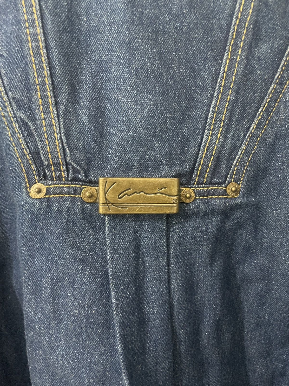 Karl Kani × Vintage Karl Kani Button Up Denim Shirt **Style Worn By 2Pac** VTg Size US XL / EU 56 / 4 - 9 Thumbnail