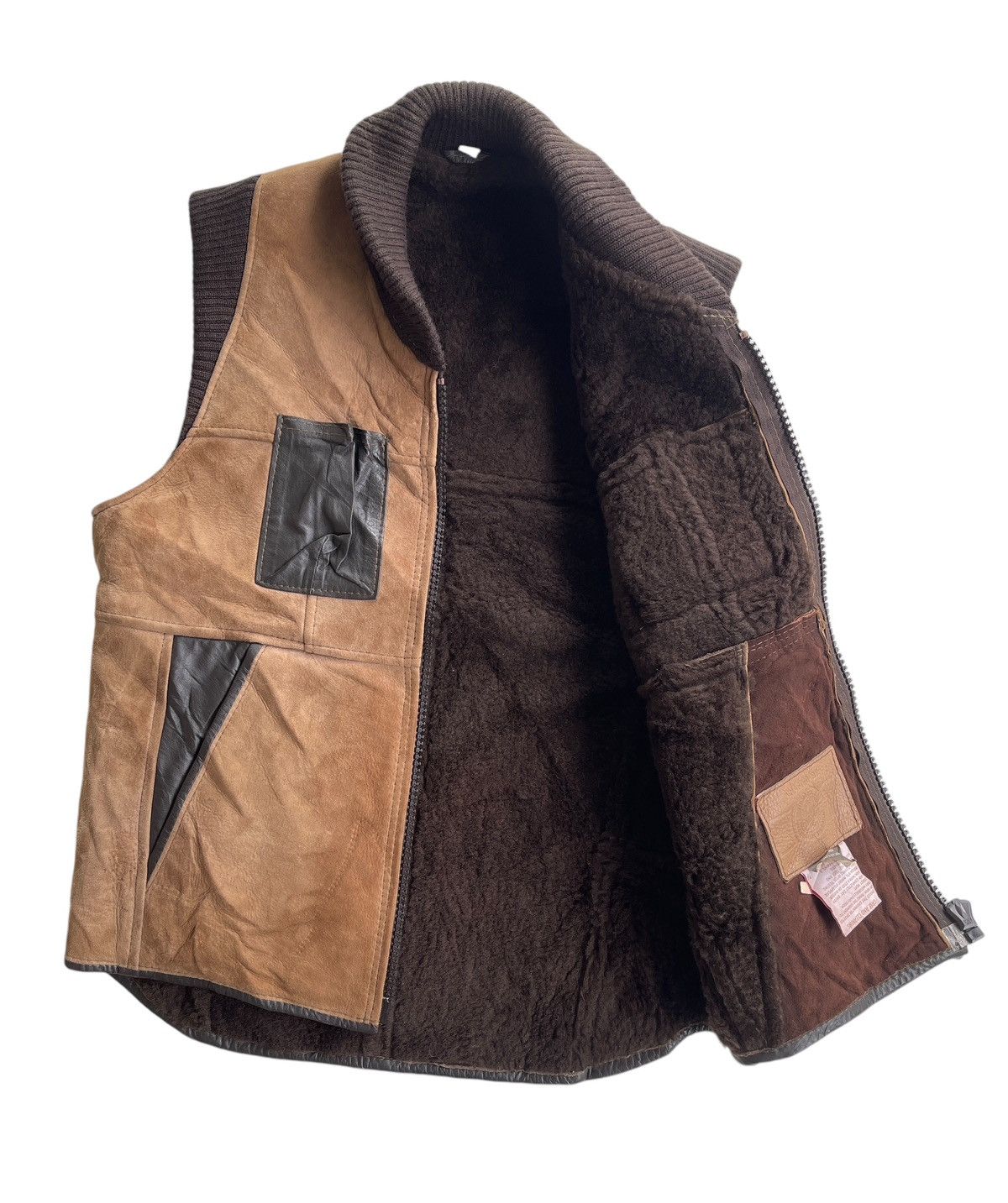 Vintage Vintage Sheepskin Shearling Suede Leather Vest Size US S / EU 44-46 / 1 - 2 Thumbnail