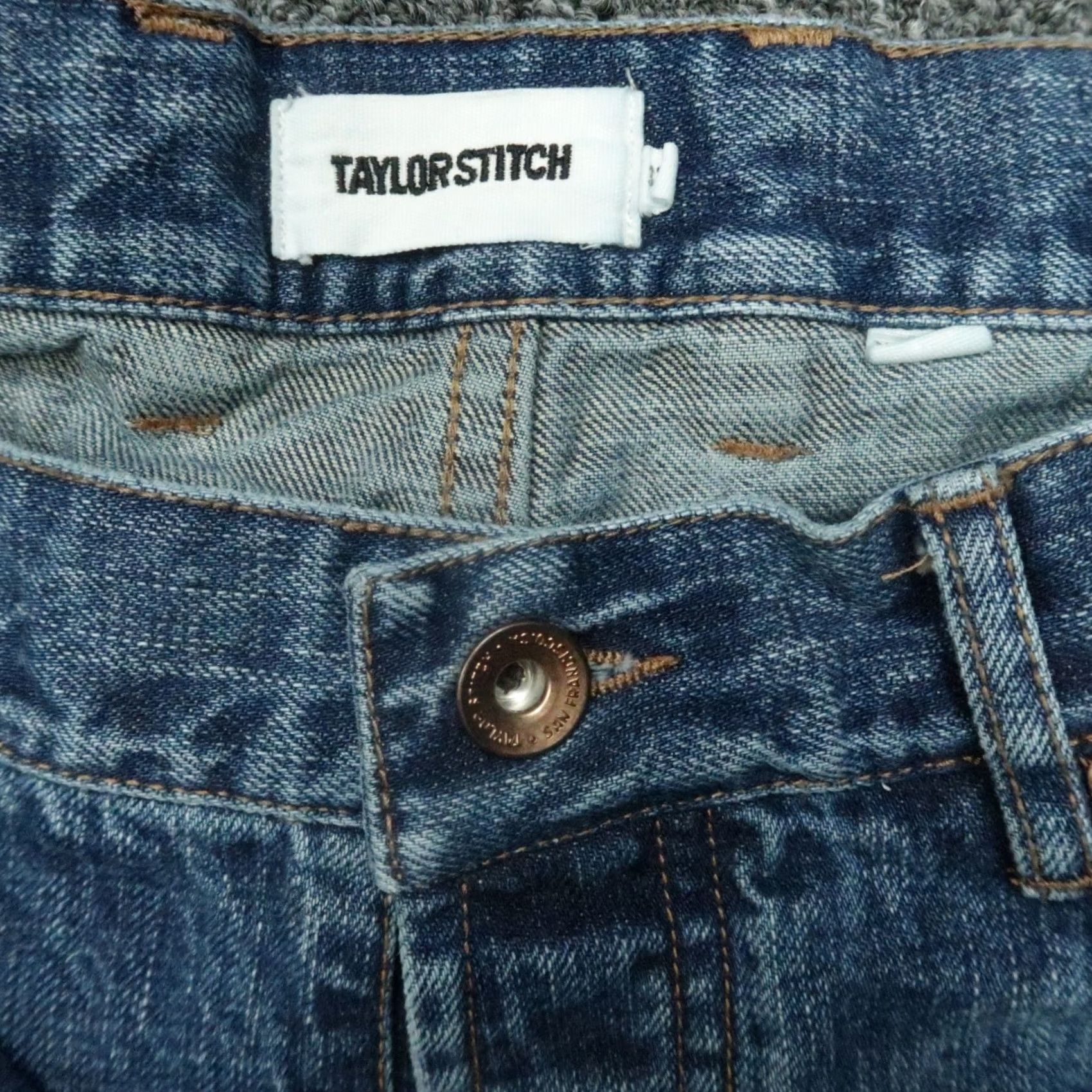 Taylor Stitch Taylor Stitch Jeans Mens 32x34 Blue Denim 5-Pocket Button Straight Pants Size US 32 / EU 48 - 4 Thumbnail