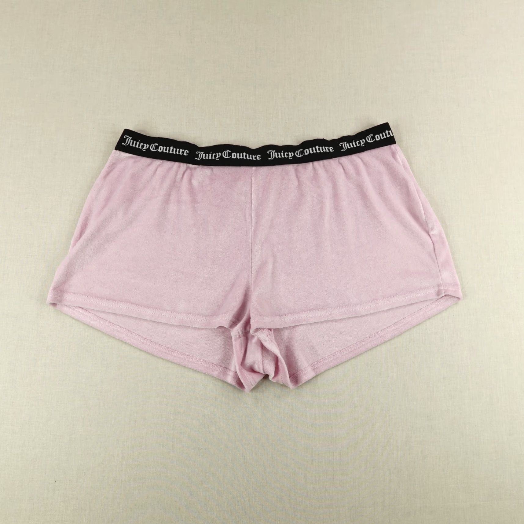 Juicy Couture Juicy Couture Shorts Womens XL Pink Velour Sweat Satin Rhinestones Logo 3 in Inseam Regular Fit Size 40" / US 18 - 2 Thumbnail