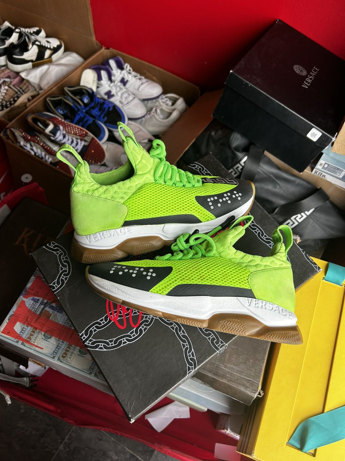 Versace Versace chain reaction neon green Size US 9.5 / EU 42-43 - 2 Thumbnail