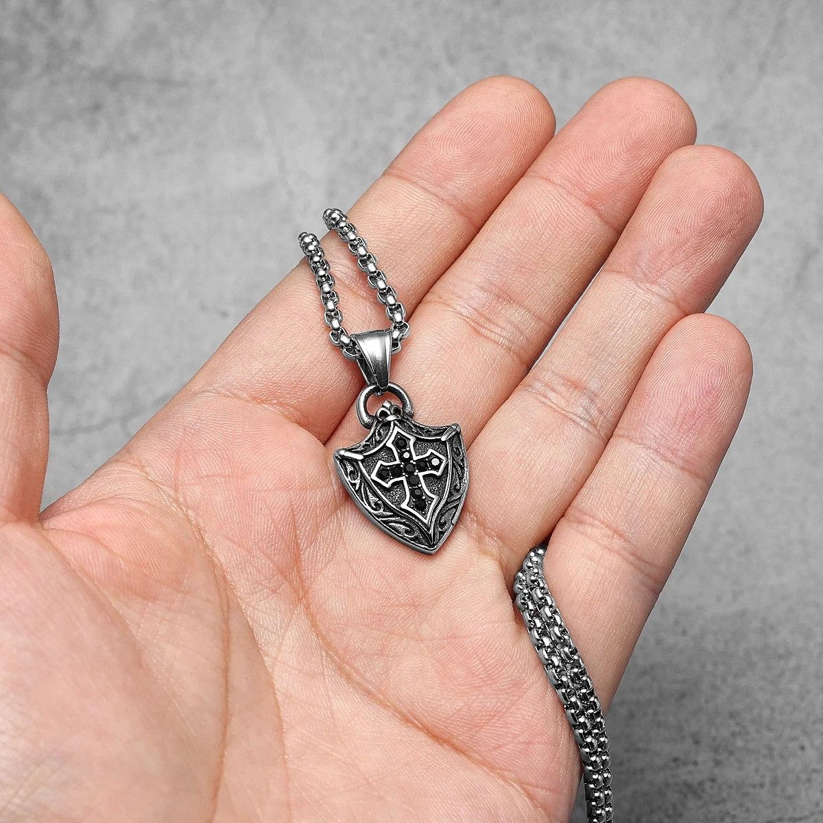 Other Cross Shield Pendant Accessories Necklace Gifts Size ONE SIZE - 1 Thumbnail