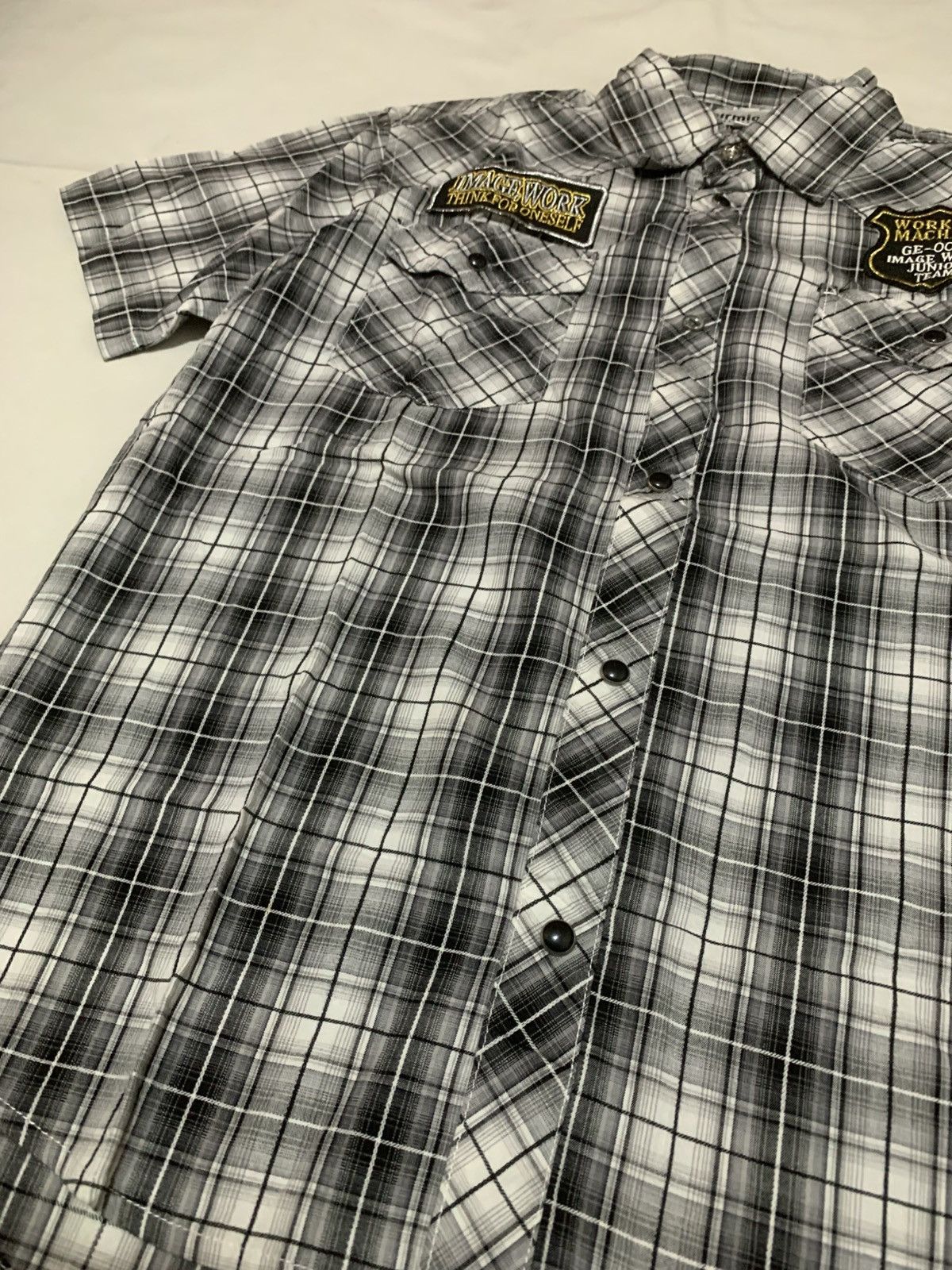 Japanese Brand Japanese Sirmione Poem Patch Plaid Shirt Size US S / EU 44-46 / 1 - 2 Thumbnail