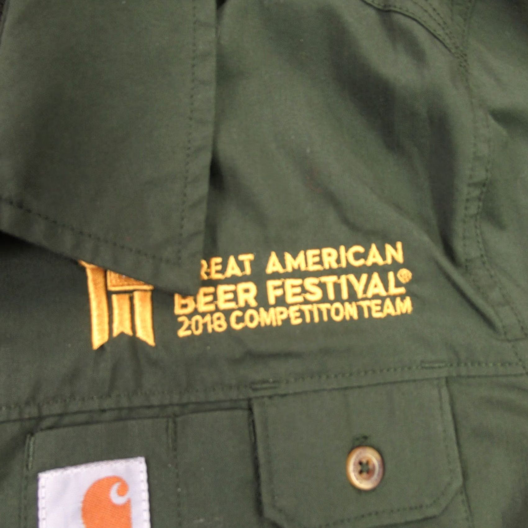 Carhartt Carhartt Shirt Womens XL Long Sleeve Button Front Great American Beer Festival Size XL / US 12-14 / IT 48-50 - 4 Thumbnail