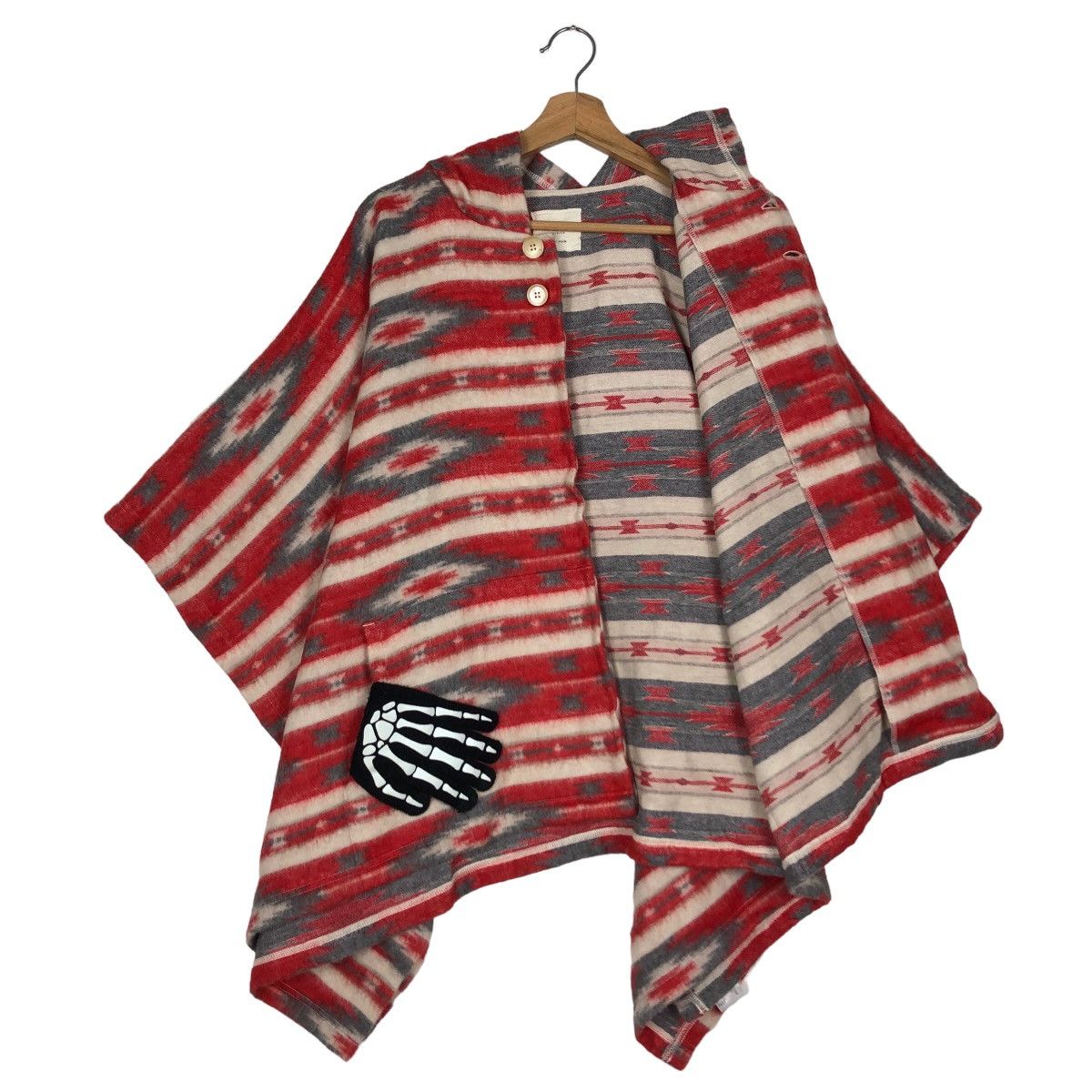 Japanese Brand 🔥Oversized Poncho Jacket Striped Viri-Dari Deserta Japan Size US L / EU 52-54 / 3 - 10 Thumbnail