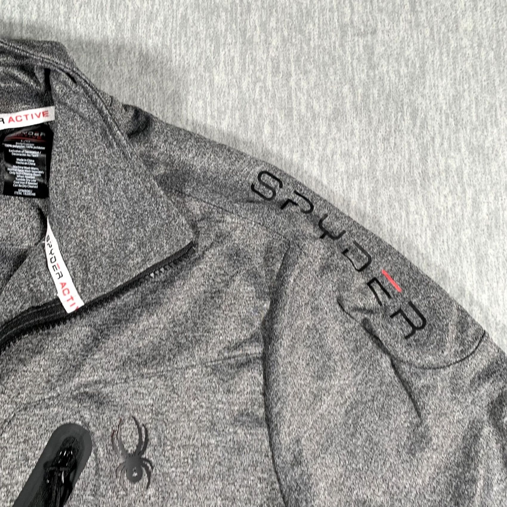 Spyder Spyder Active Jacket Mens Large Gray Full Zip Performance Fleece Pockets Size US L / EU 52-54 / 3 - 4 Thumbnail