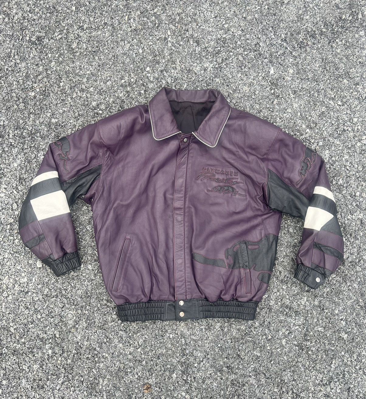 Designer × Vintage Vintage Plymouth Prowler Lamb Leather All Embroidered Jacket Size US M / EU 48-50 / 2 - 2 Thumbnail