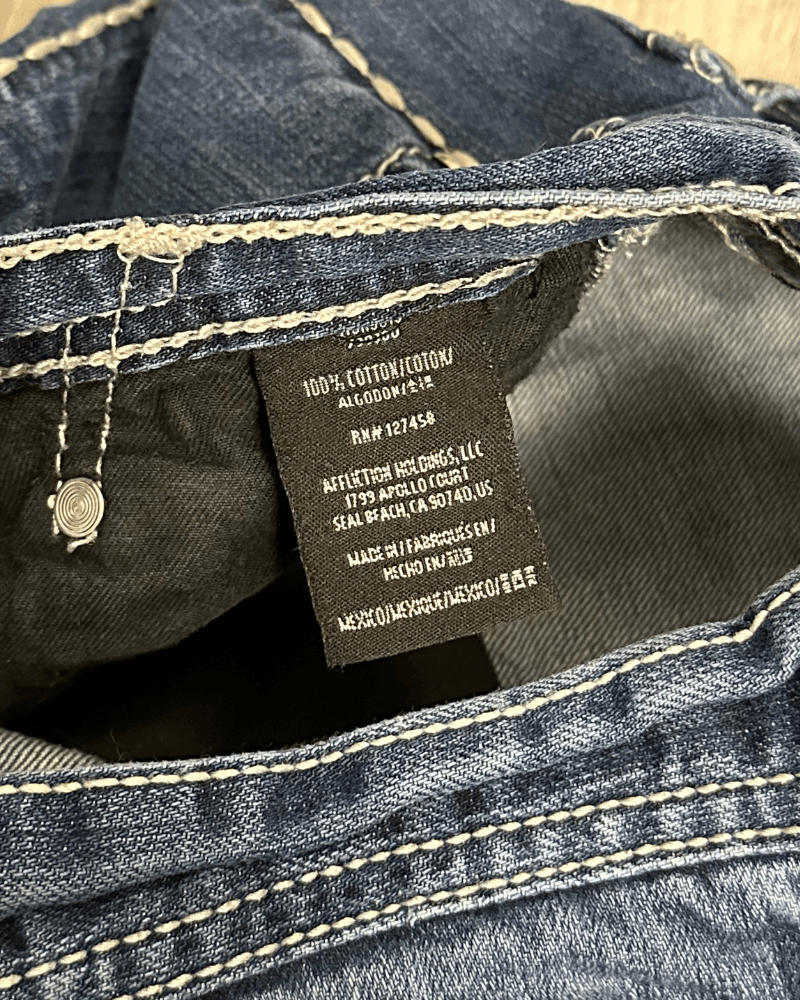 Affliction Vintage Y2K Affliction Black Premium Blake Denim Jeans 33x31 Size US 33 - 13 Thumbnail