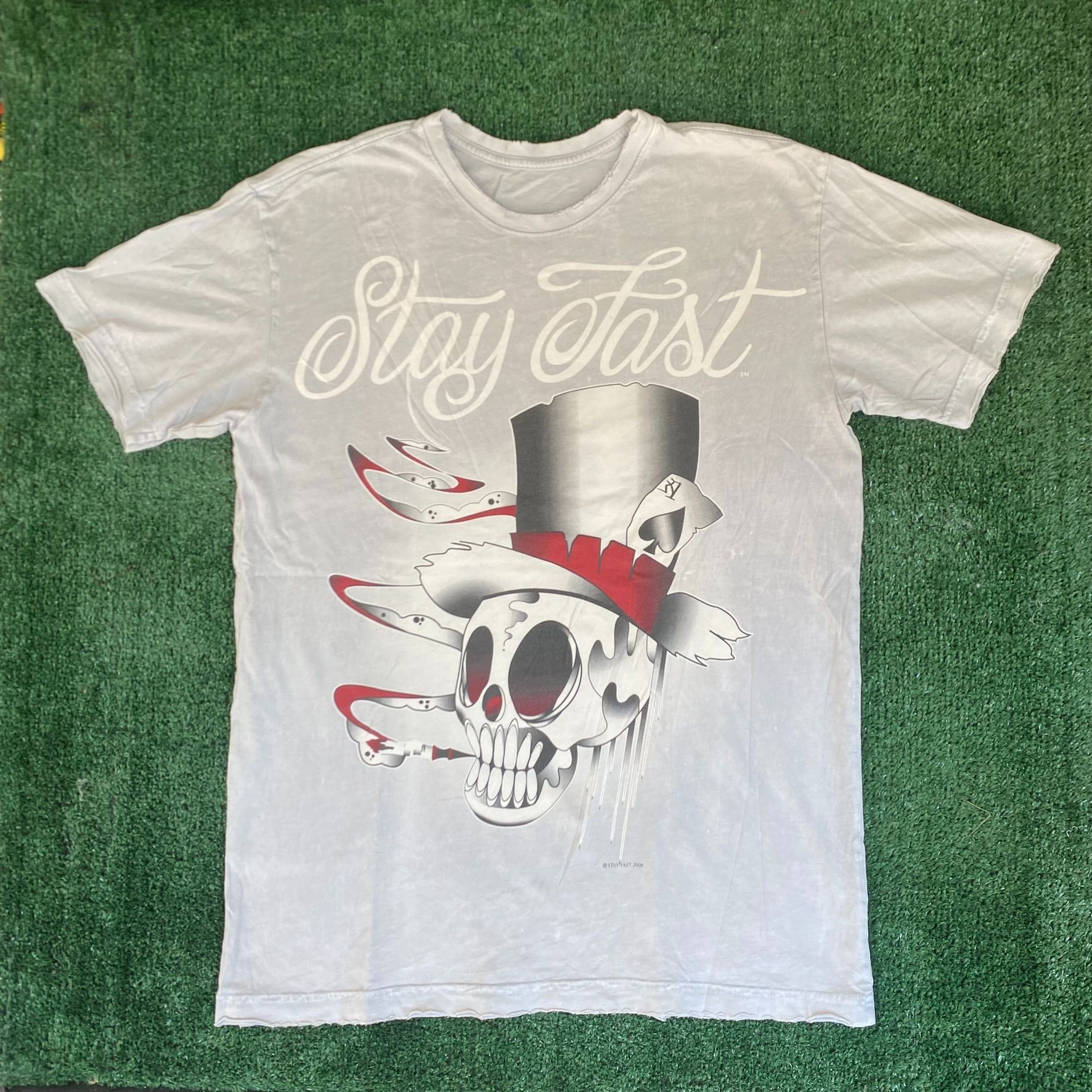 Vintage Vintage Y2K Punk Skull Shirt Ed Hardy Tattoo Stay Fast Tee Size US M / EU 48-50 / 2 - 1 Thumbnail