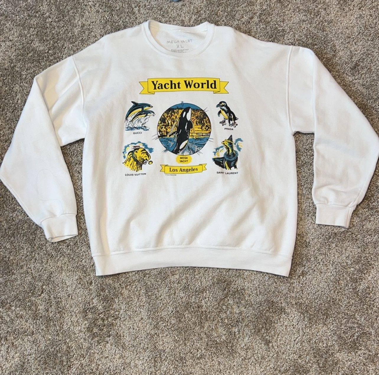 Mega Yacht Yacht World White Los Angeles SweatShirt Size US XL / EU 56 / 4 - 1 Thumbnail
