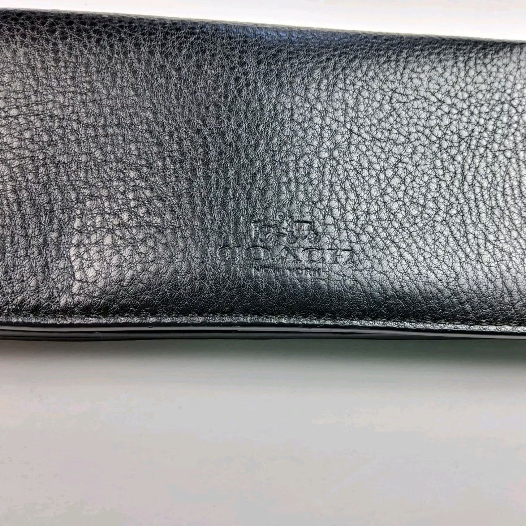Coach Coach Pebbled Leather Bi-Fold Wallet Black Womens Wallet Wristlet" Size ONE SIZE - 2 Thumbnail