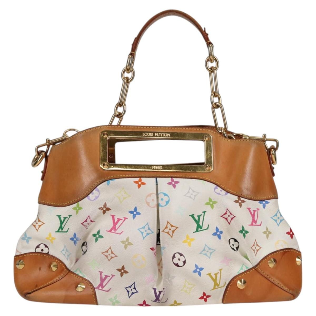 Louis Vuitton LOUIS VUITTON Monogram Multicolor Judy MM Bag White M40255 Size ONE SIZE - 6 Thumbnail