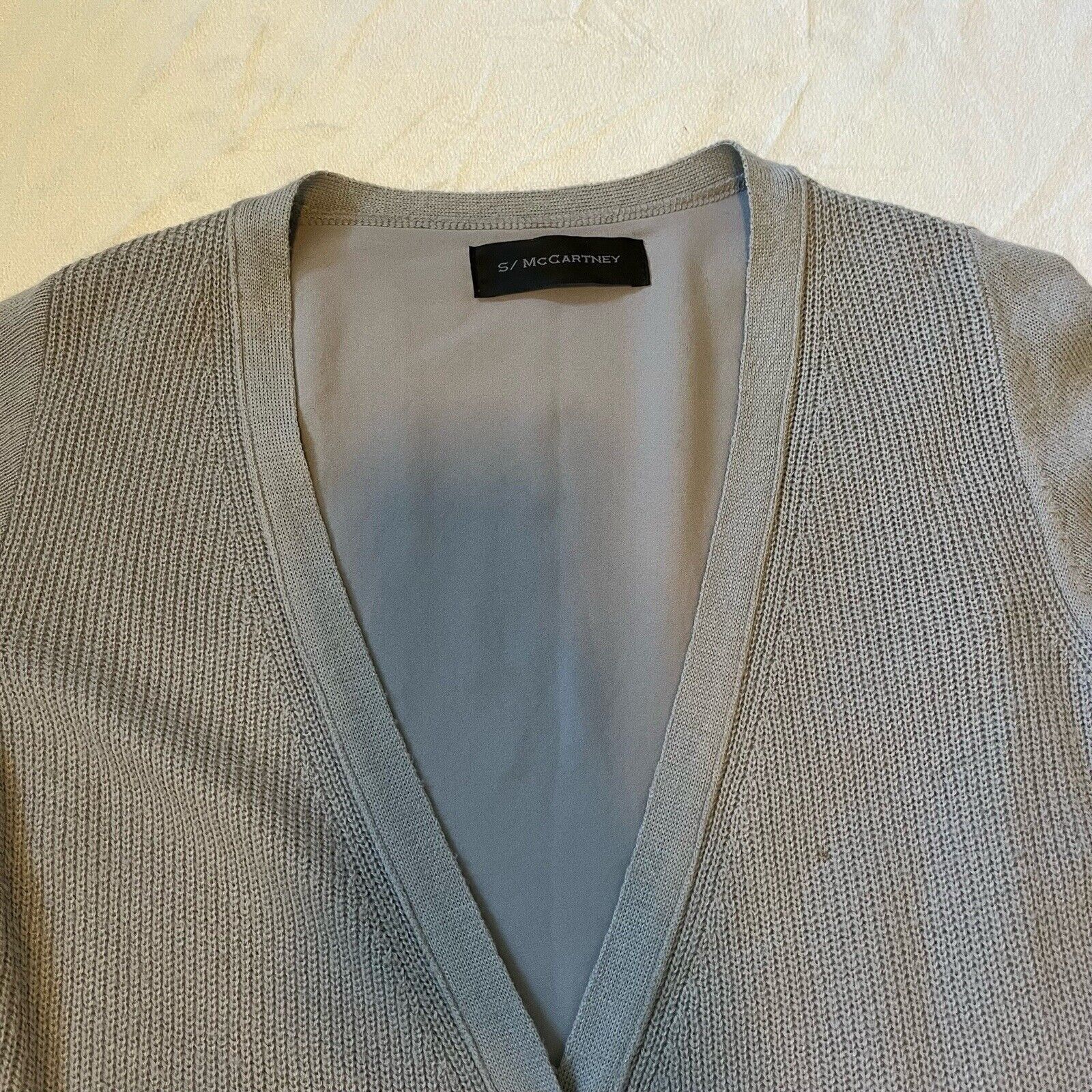 Stella McCartney Stella McCartney Womens Sweater Gray Long Sleeve Button Down Size S / US 4 / IT 40 - 3 Thumbnail