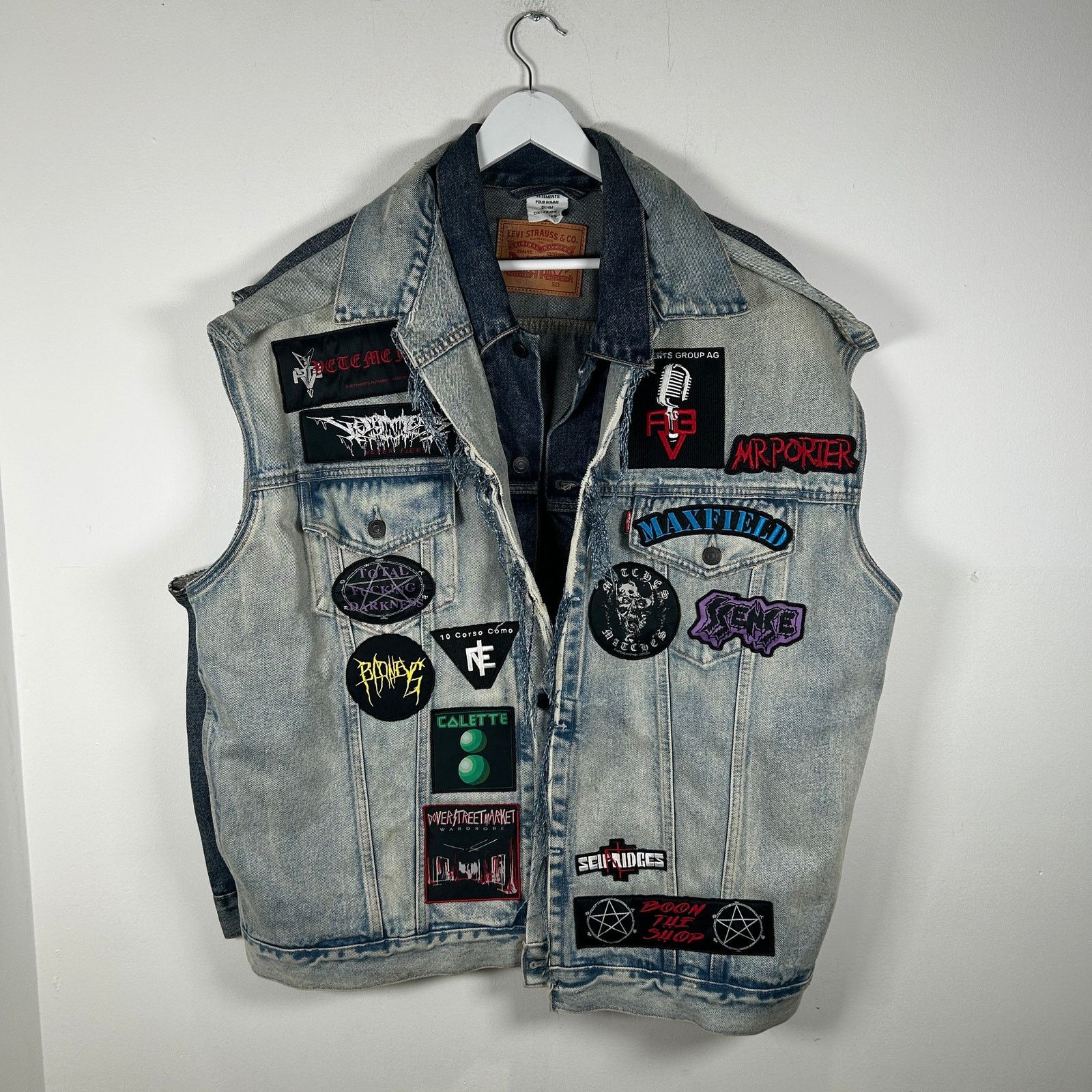 Vetements x Levis AW17 Double Trash Denim Vest Size S