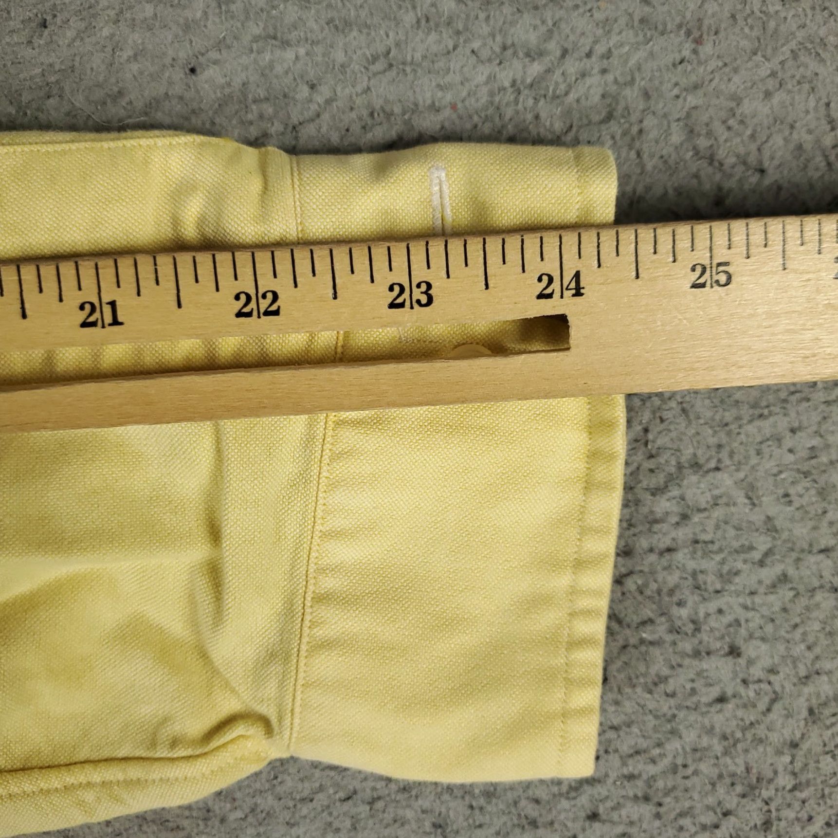 Ralph Lauren Ralph Lauren Dress Shirt Mens 15.5 Yellow Pony Button-Down Long Sleeve Regular Fit Adult Medium Yellow, Non-Iron, Pockets, Classic American Style Size 40R - 7 Thumbnail
