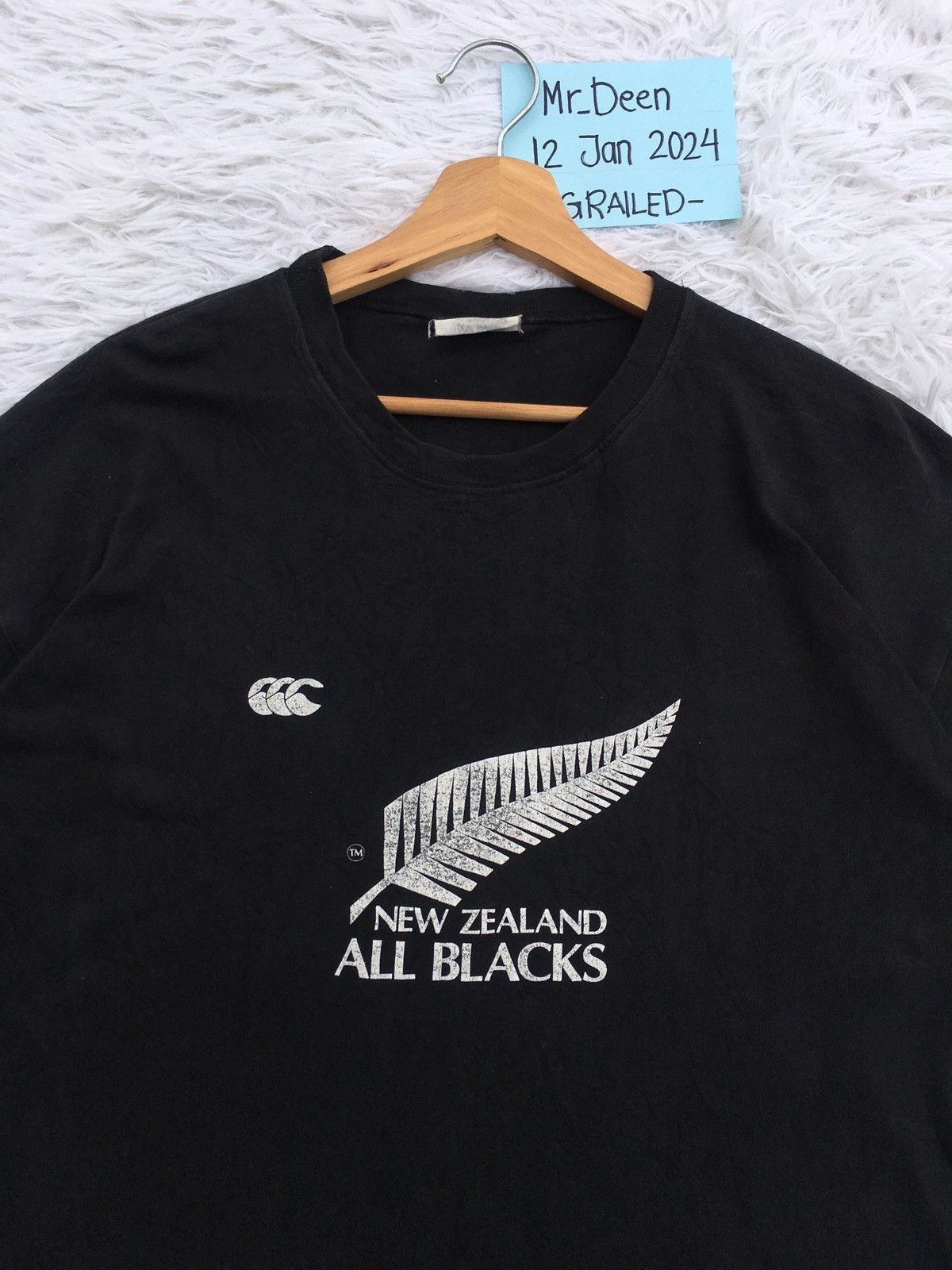 image of Canterbury Of New Zealand x Vintage Ccc New Zealand All Blacks Tshirt, Men's (Size Large)