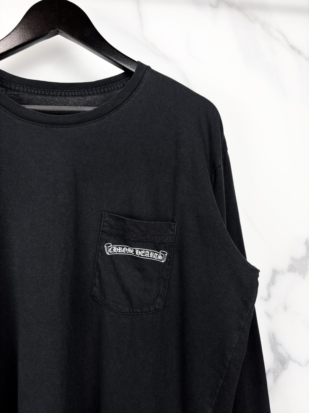 Chrome Hearts Chrome Hearts Vintage Staff Cross Logo Longsleeve Tshirt Size US XL / EU 56 / 4 - 6 Thumbnail
