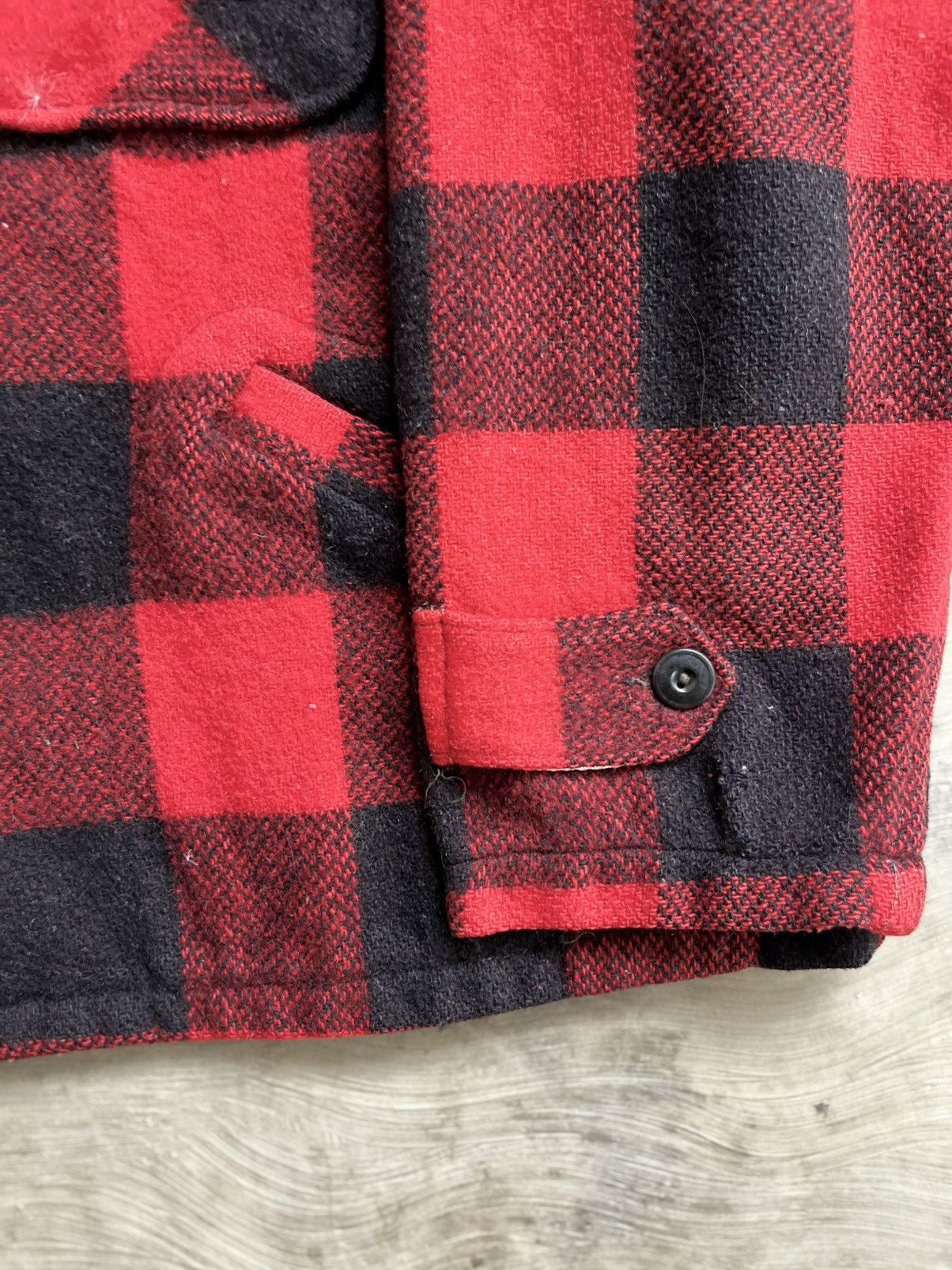 Vintage Vintage 50’s mackinaw buffalo plaid wool zip jacket Size US XL / EU 56 / 4 - 6 Thumbnail