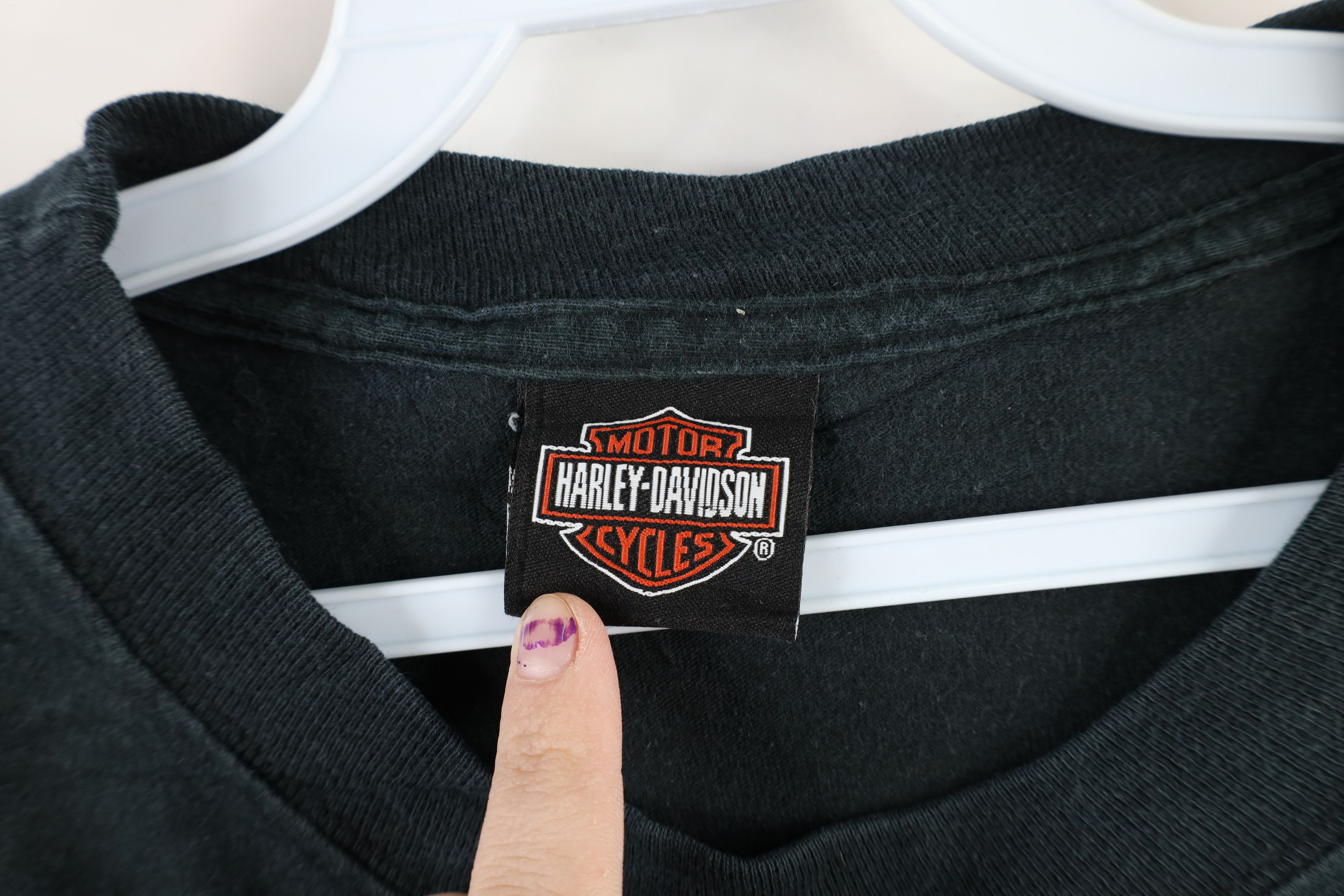 Harley Davidson × Vintage Vintage Harley Davidson Flames Long Sleeve T-Shirt Black Size US M / EU 48-50 / 2 - 6 Thumbnail