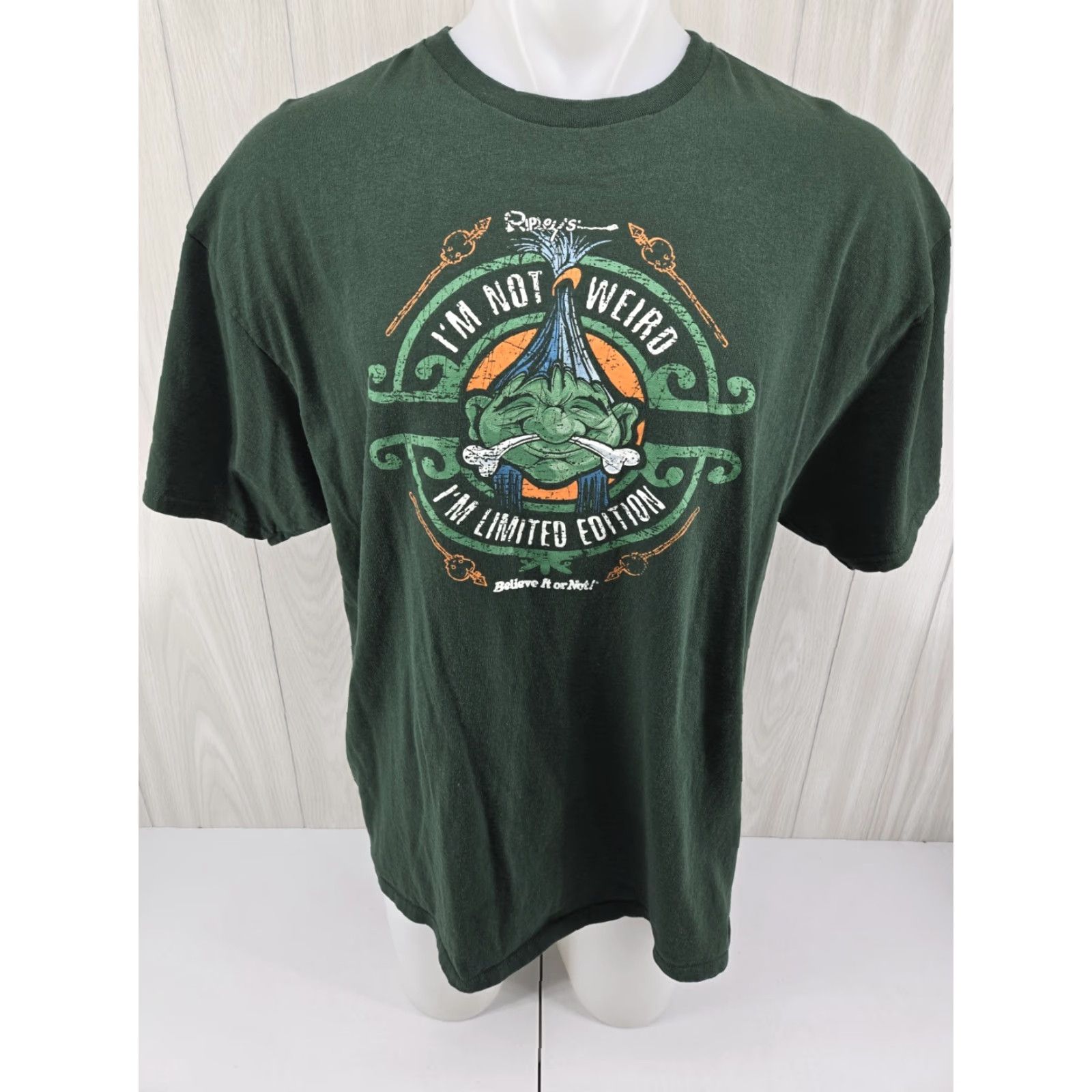 Delta Ripleys Believer It or Not Green Limited Edition T-Shirt 2XL Men Cotton Short Sleeve Graphic Print Regular Size US XXL / EU 58 / 5 - 2 Thumbnail