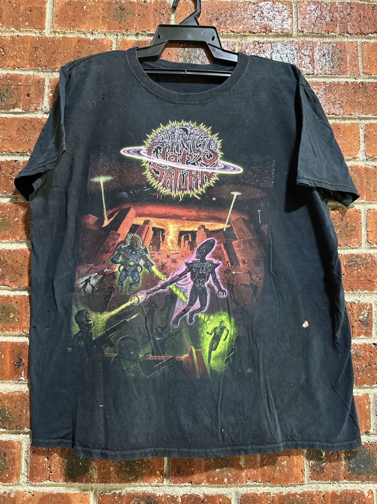 Band Tees Thrashed Vintage Rings Of Saturn Distress Tee Size US L / EU 52-54 / 3 - 1 Thumbnail