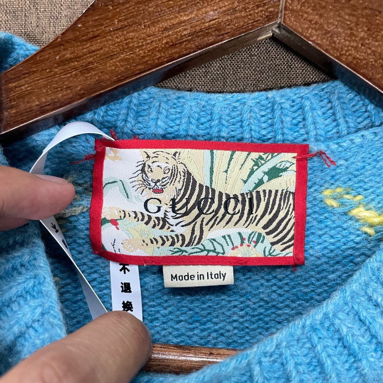 Gucci Gucci Blue full-print large logo sweater 2501-Nextarrow Size US M / EU 48-50 / 2 - 5 Thumbnail