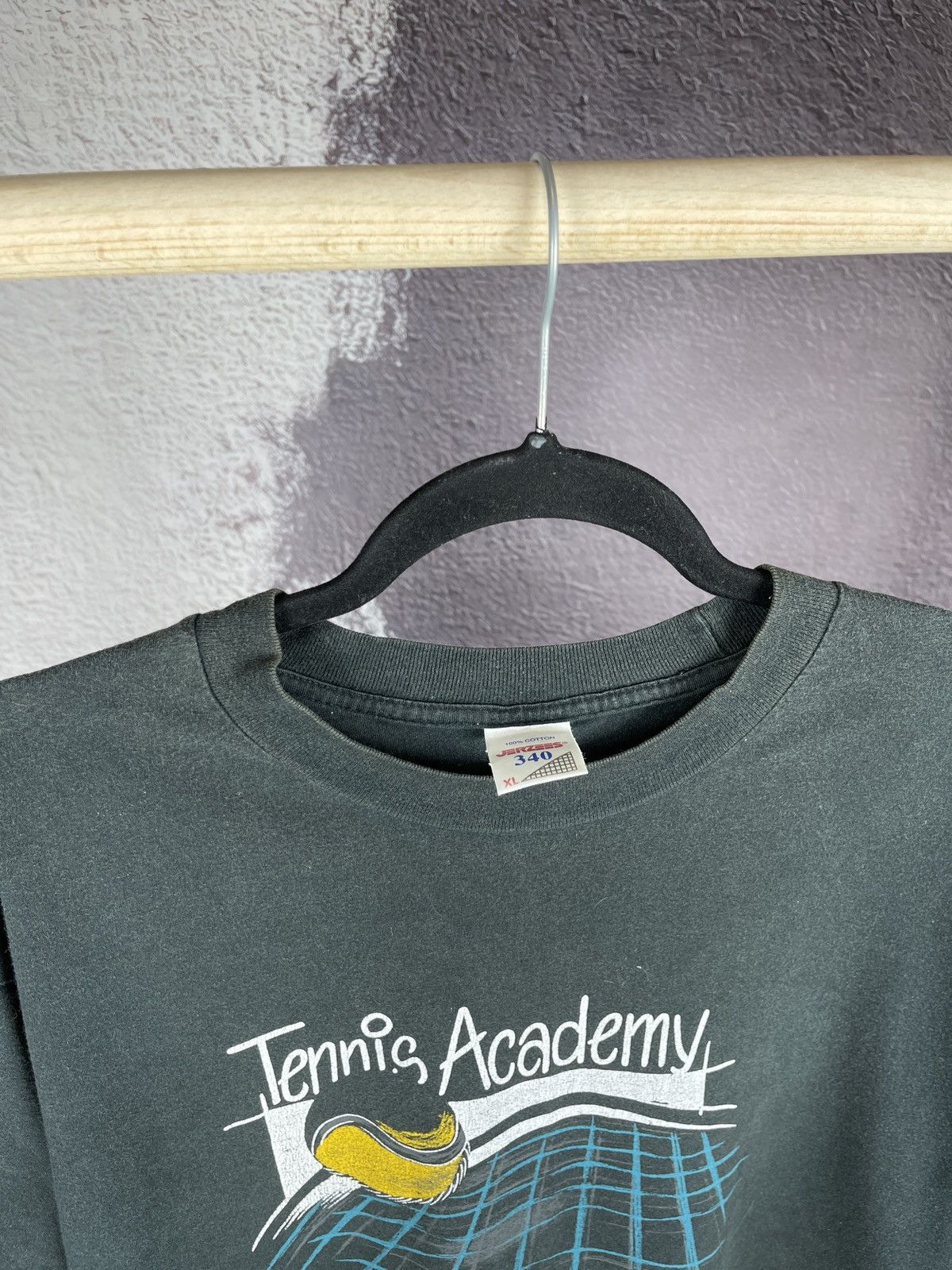 Band Tees Jerzees vintage 90s Tennis Academy Brand band tee shirt Size US XL / EU 56 / 4 - 5 Thumbnail