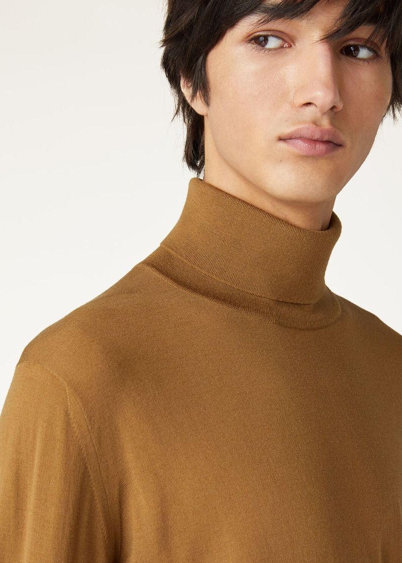 Loro Piana o1w1db10226 FAL3612 Turtleneck Sweater in Brown Size US L / EU 52-54 / 3 - 4 Thumbnail