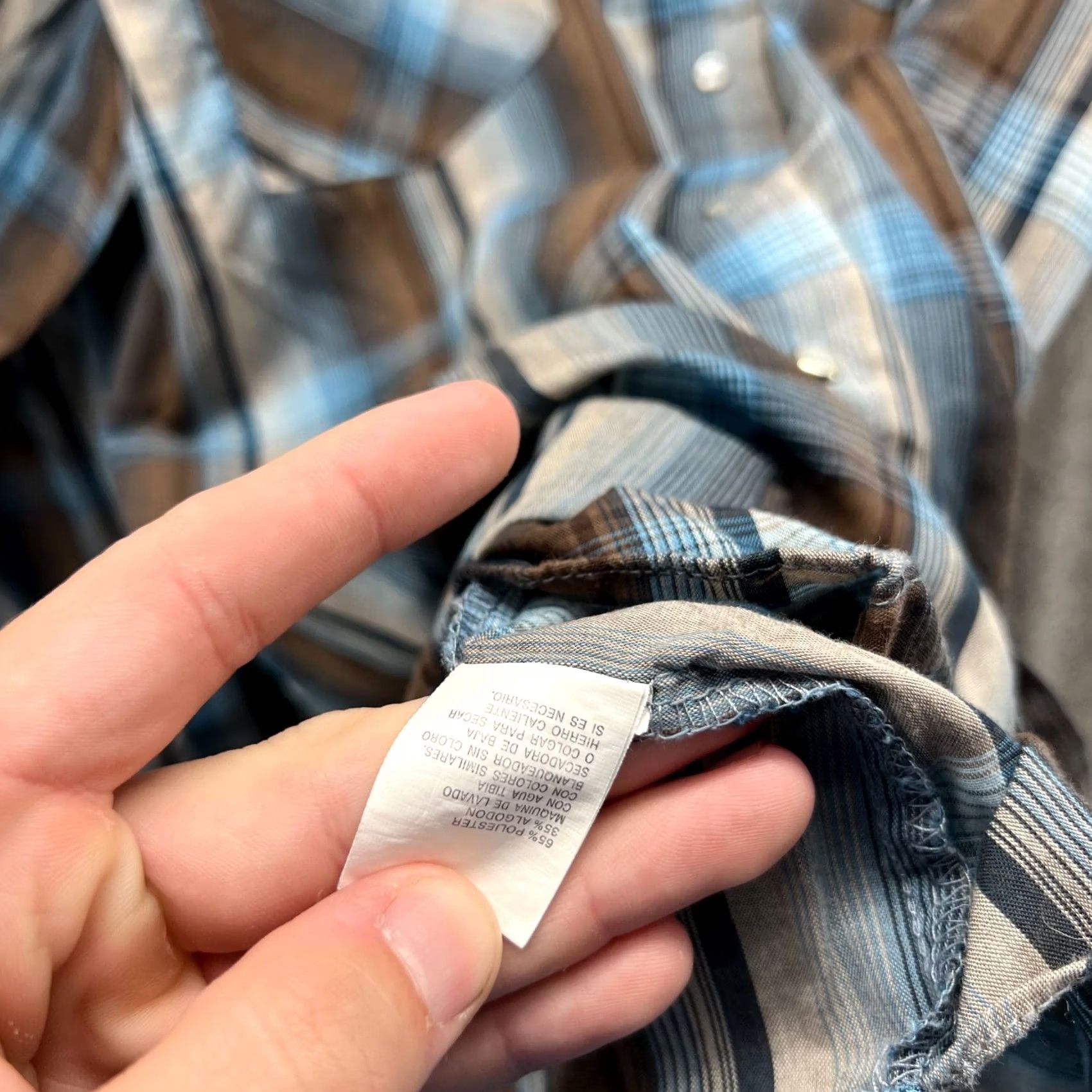 Vintage VINTAGE Ely Cattleman Shirt Mens Large Blue Pearl Snap Plaid Western Rodeo Cowboy Vtg Size US L / EU 52-54 / 3 - 4 Thumbnail