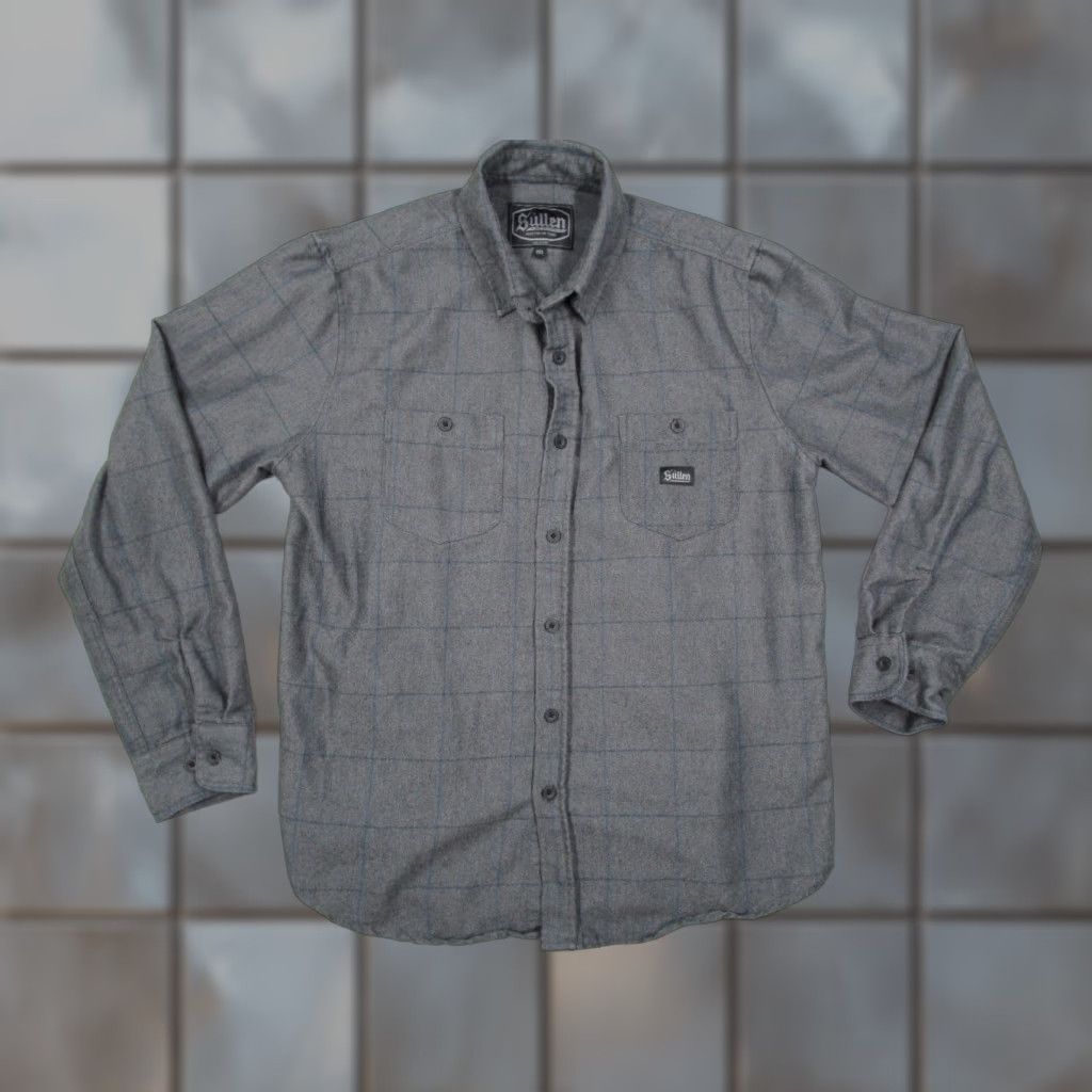 Vintage Sullen Shirt Mens Medium Gray Check Button Up Long Sleeve Workwear Moto SCM5090 Size US M / EU 48-50 / 2 - 1 Thumbnail