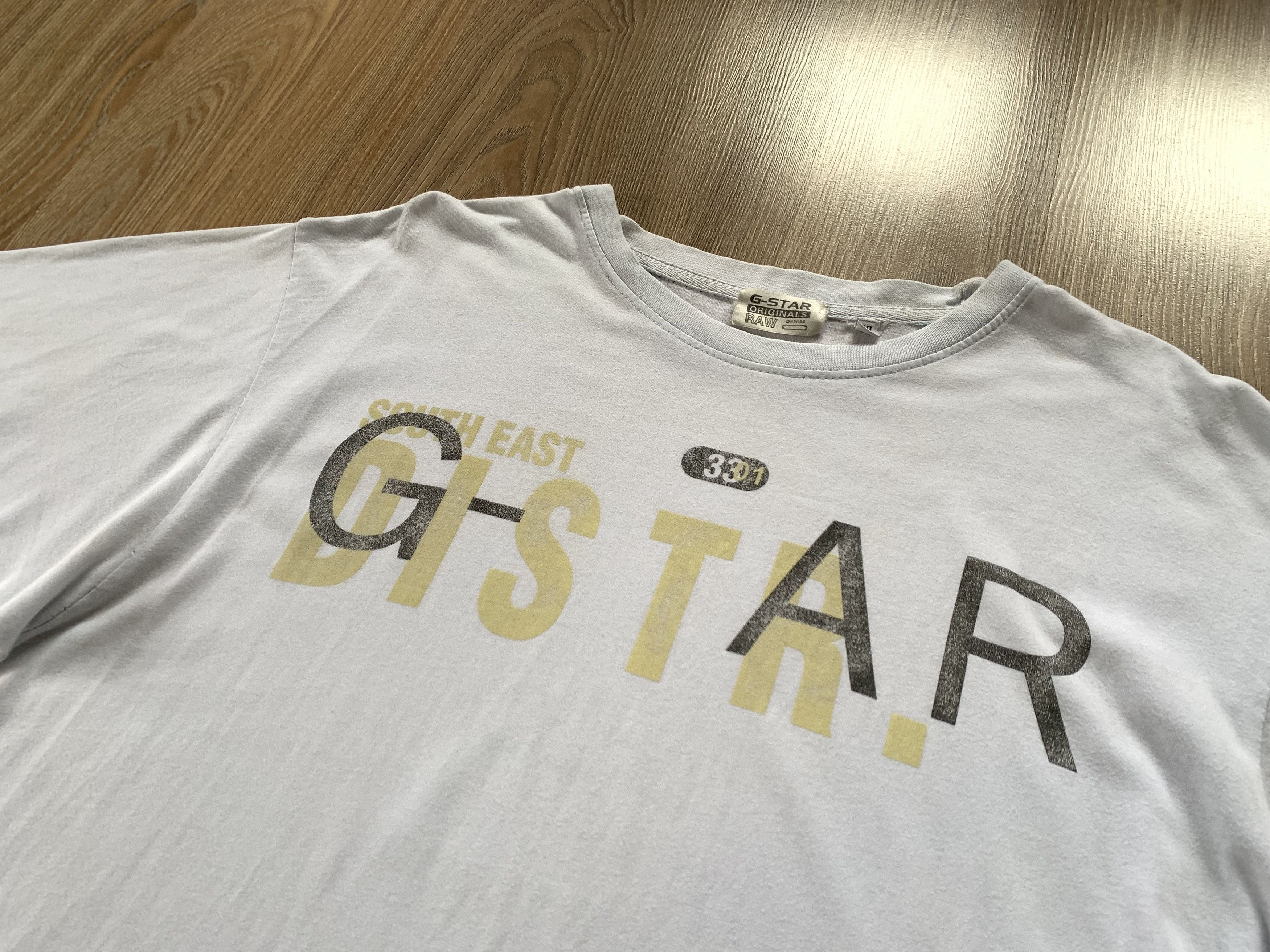 G-Star Rare G-Star Raw Vintage Cotton T Shirt White Size US XL / EU 56 / 4 - 4 Thumbnail