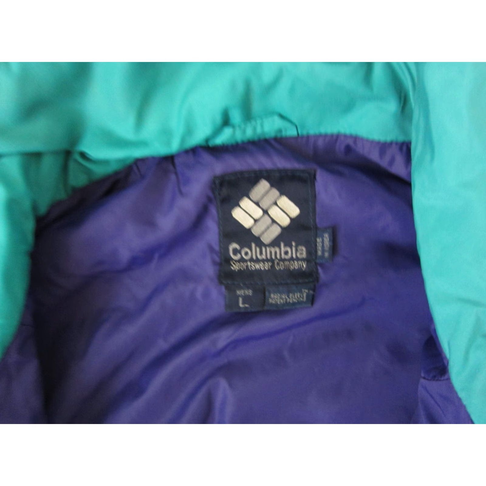 Vintage VINTAGE Columbia Jacket Mens Large Blue Windbreaker Full Zip All Seasons Regular Style Logo Navy? Size US L / EU 52-54 / 3 - 5 Thumbnail