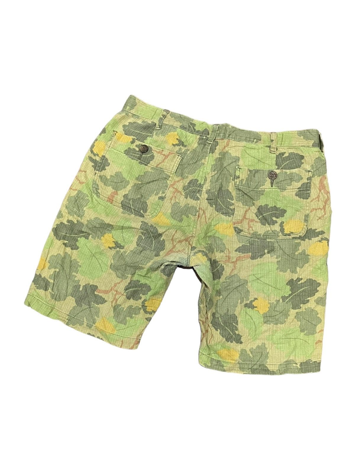 Japanese Brand Mitchell Camouflage Japanese Bliss Point Distressed Shorts Size US 33 - 5 Thumbnail