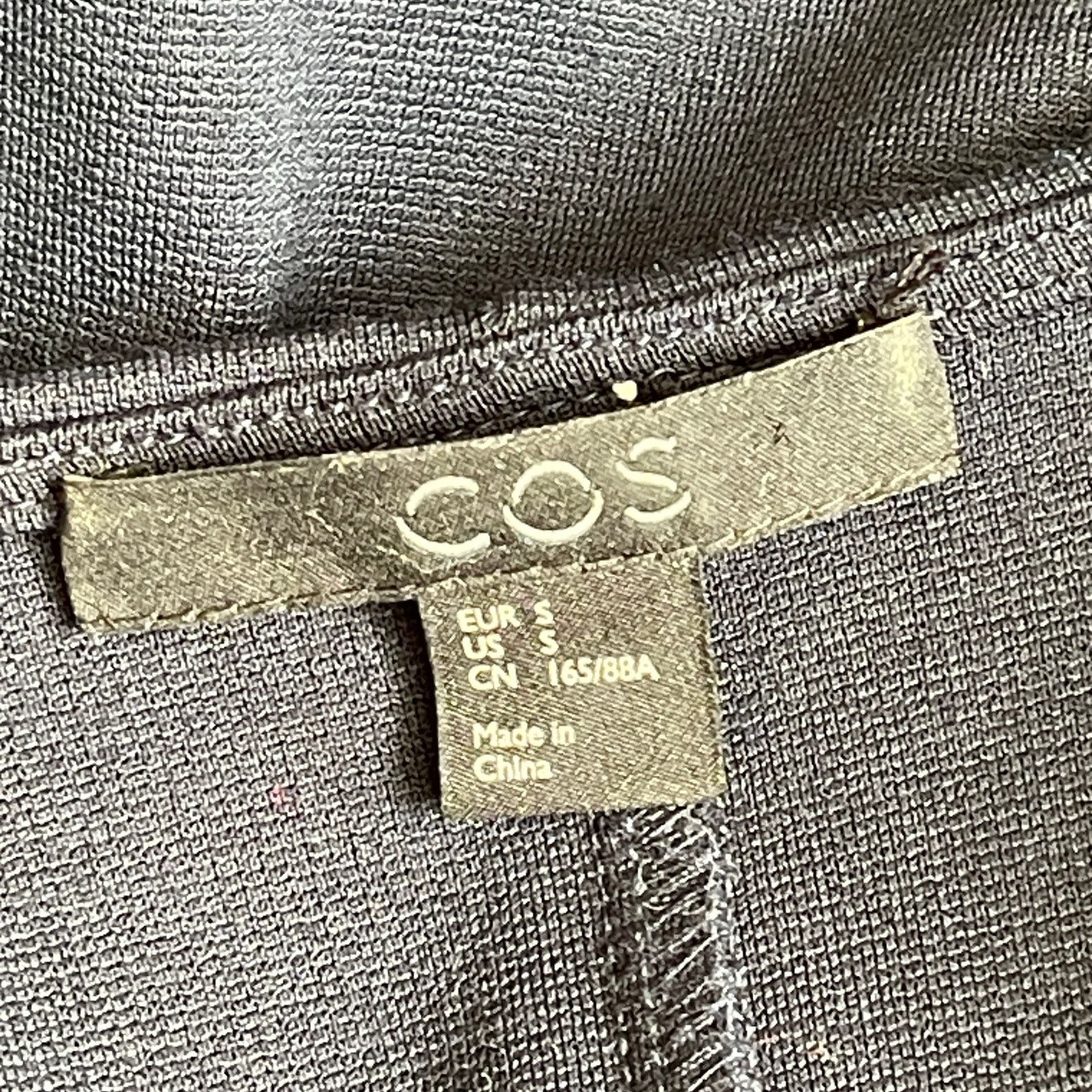 Cos COS A-Line Knit Dress with Contrast Texture Front Panel Sz S Size S / US 4 / IT 40 - 2 Thumbnail