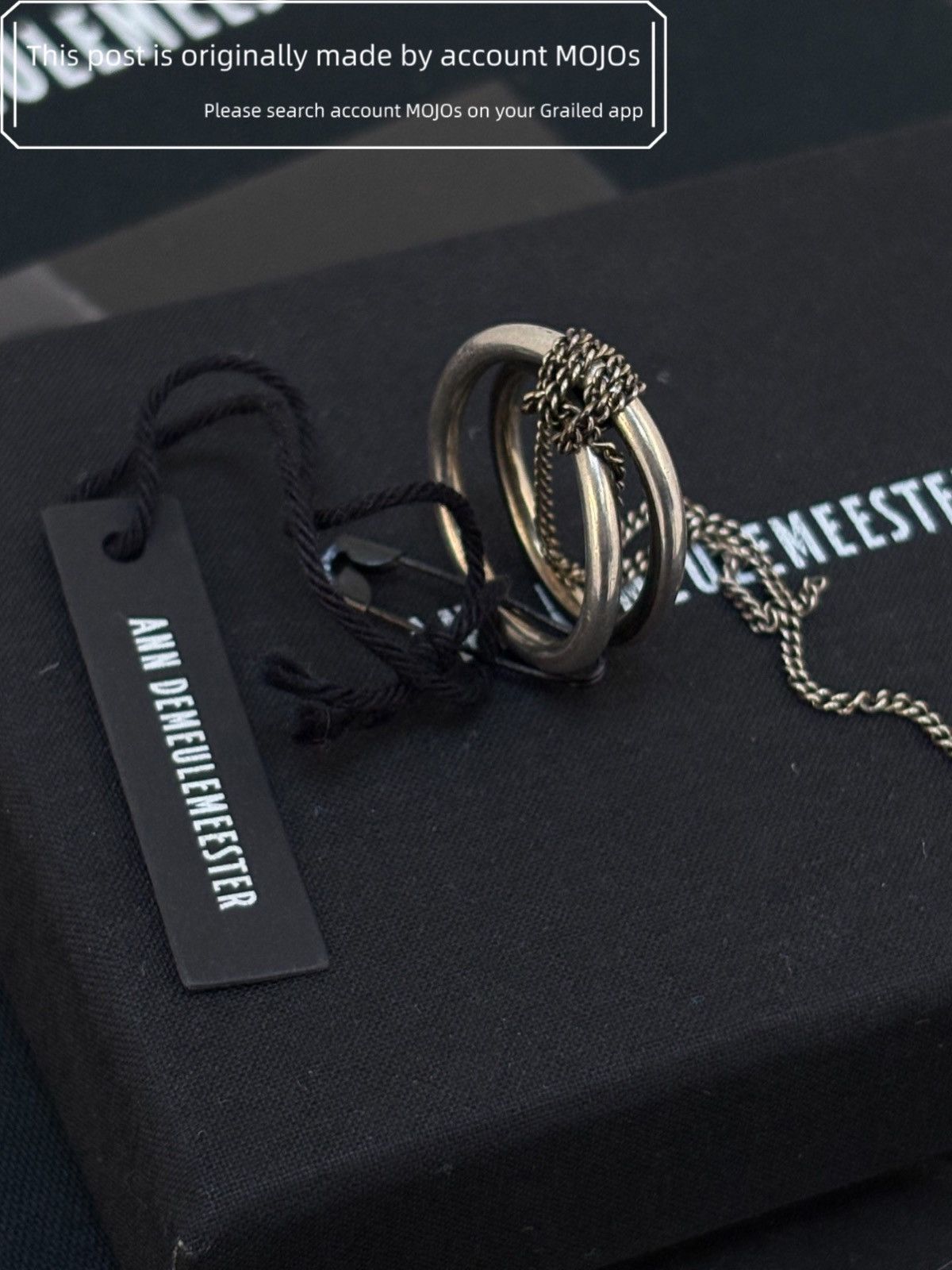 Ann Demeulemeester Ann Demeulemeester Chain Attached Ring mojos174 Size ONE SIZE - 4 Thumbnail