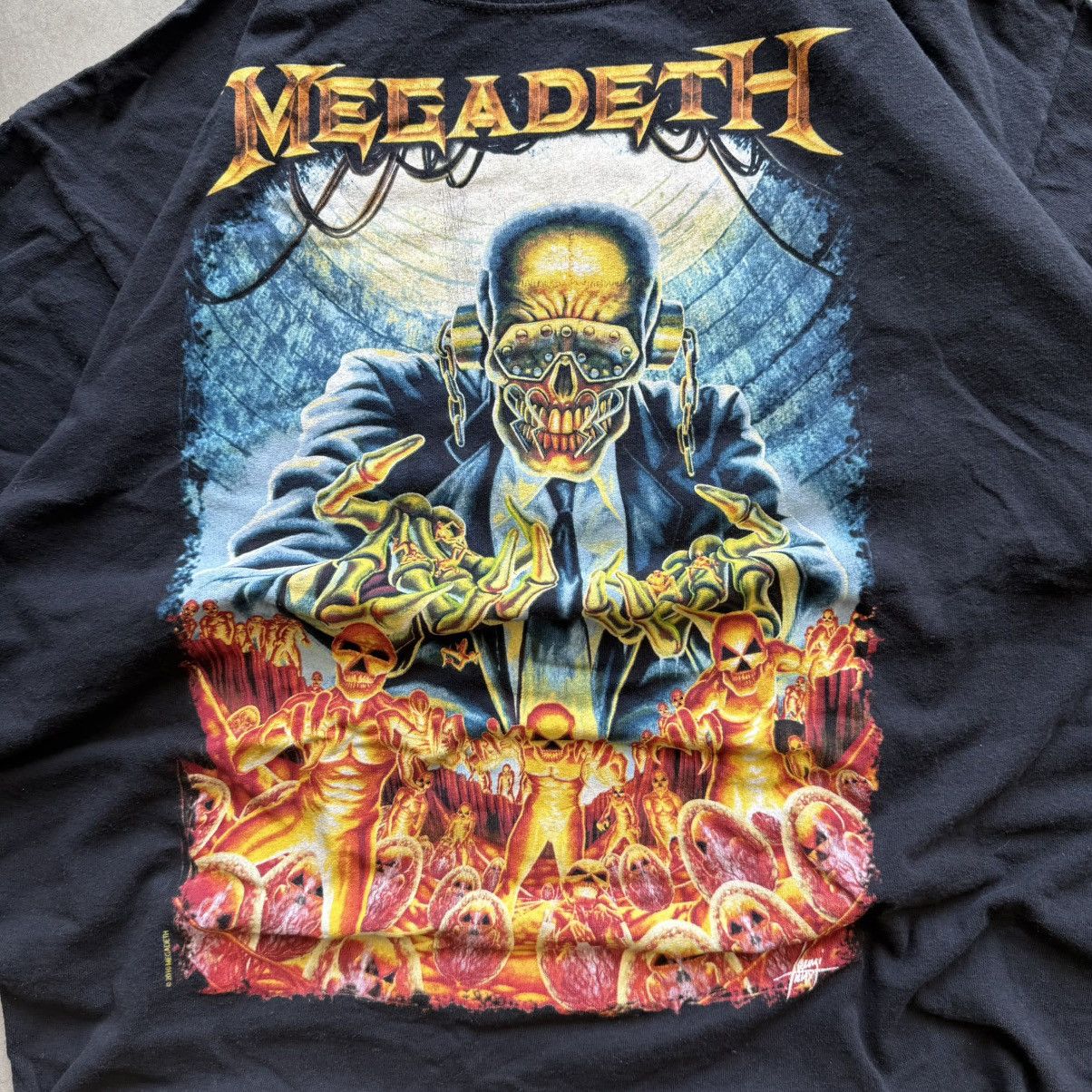Vintage Vintage Y2K Black Megadeth Band Tee Size US XL / EU 56 / 4 - 2 Thumbnail