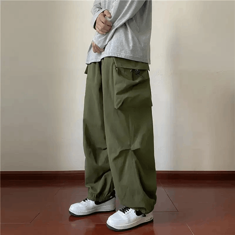 パンツ \"DUAL STRIPE BAGGY JEANS\" CORTEIZ, crtz Men's Corteiz Cortez Pants Street Pocket High Waist Straight