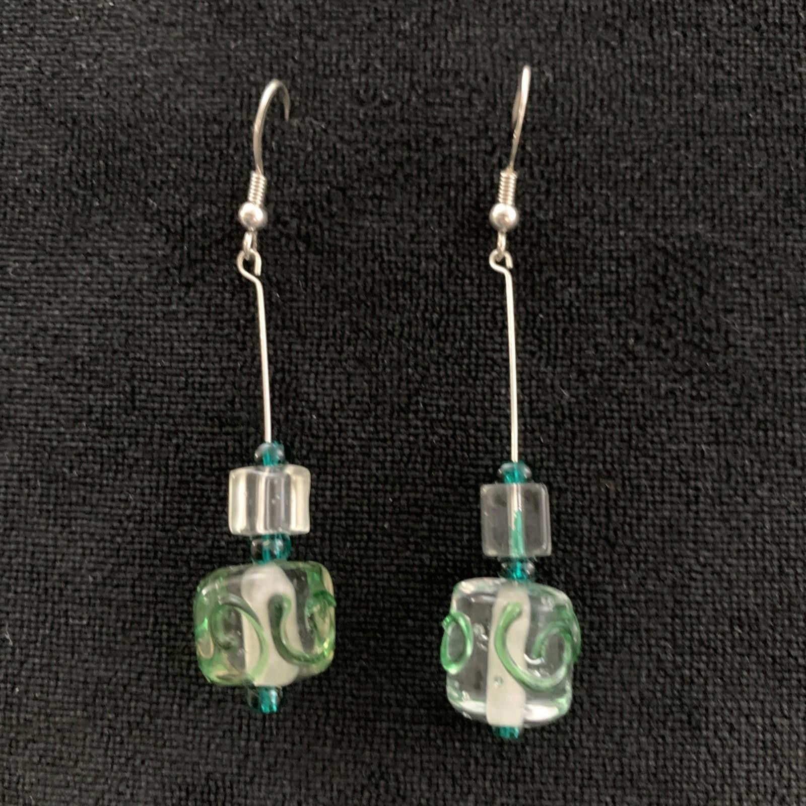 Studio D'Artisan Artisan Lampwork Glass Earrings Mismatched Beads 925 Silver Size ONE SIZE - 2 Thumbnail