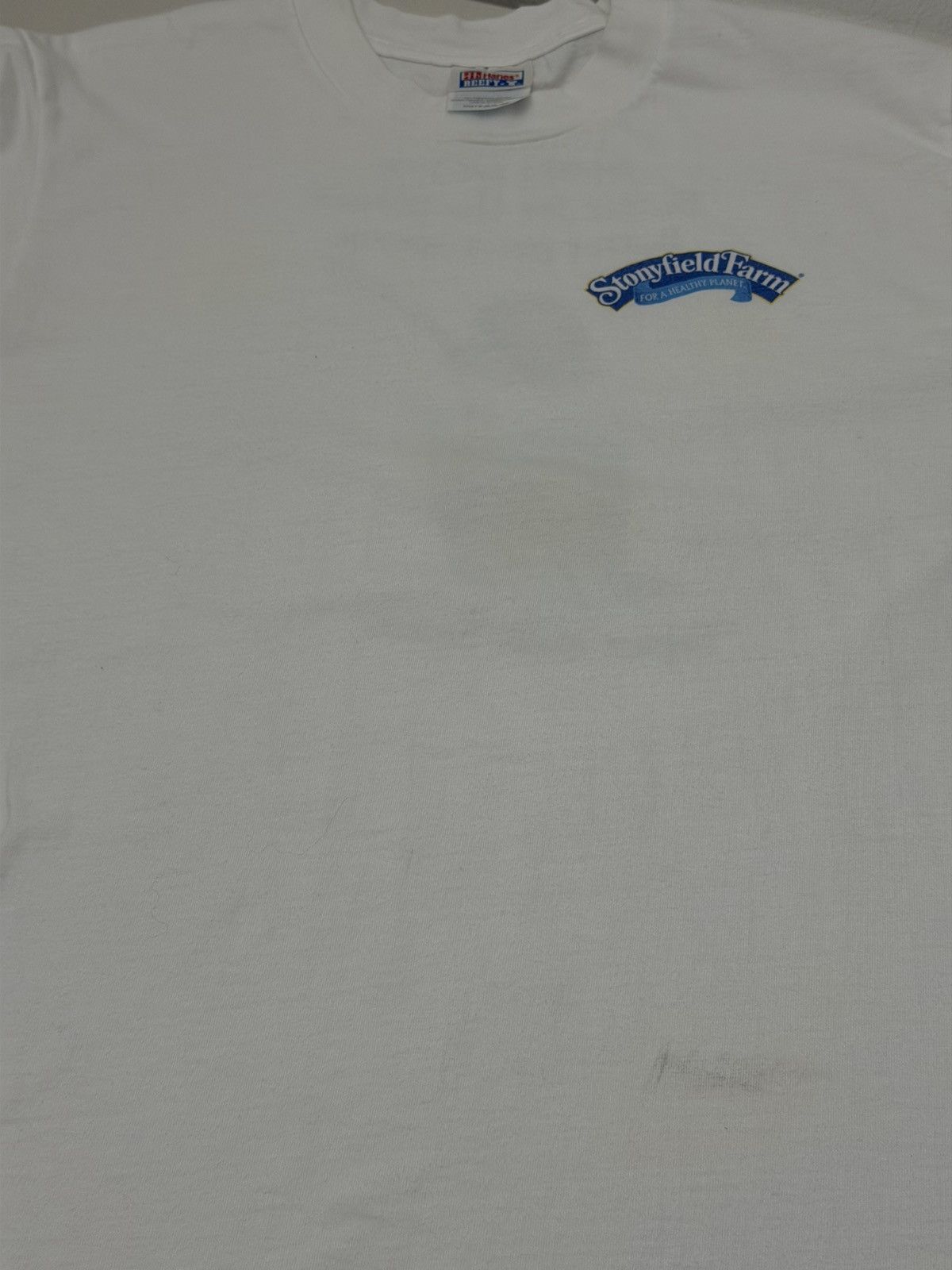 Vintage Vintage 90s Stonyfield Farm For A Healthy Planet Yogurt Tee Size US M / EU 48-50 / 2 - 7 Thumbnail