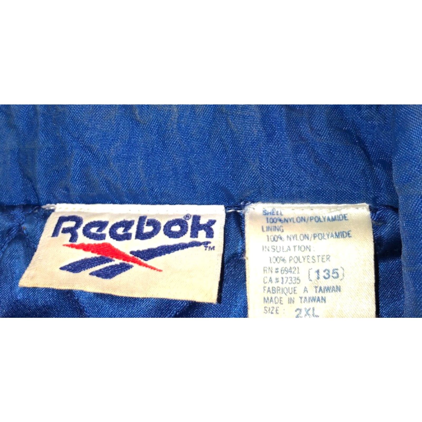 Reebok Reebok Jacket Full Zip Mens 2XL Blue/White Quilt Lined Colorful Full Zip Jacket - Reebok Mens 2XL Blue/White Quilt Lined Full Zip Jacket Size US XXL / EU 58 / 5 - 5 Thumbnail